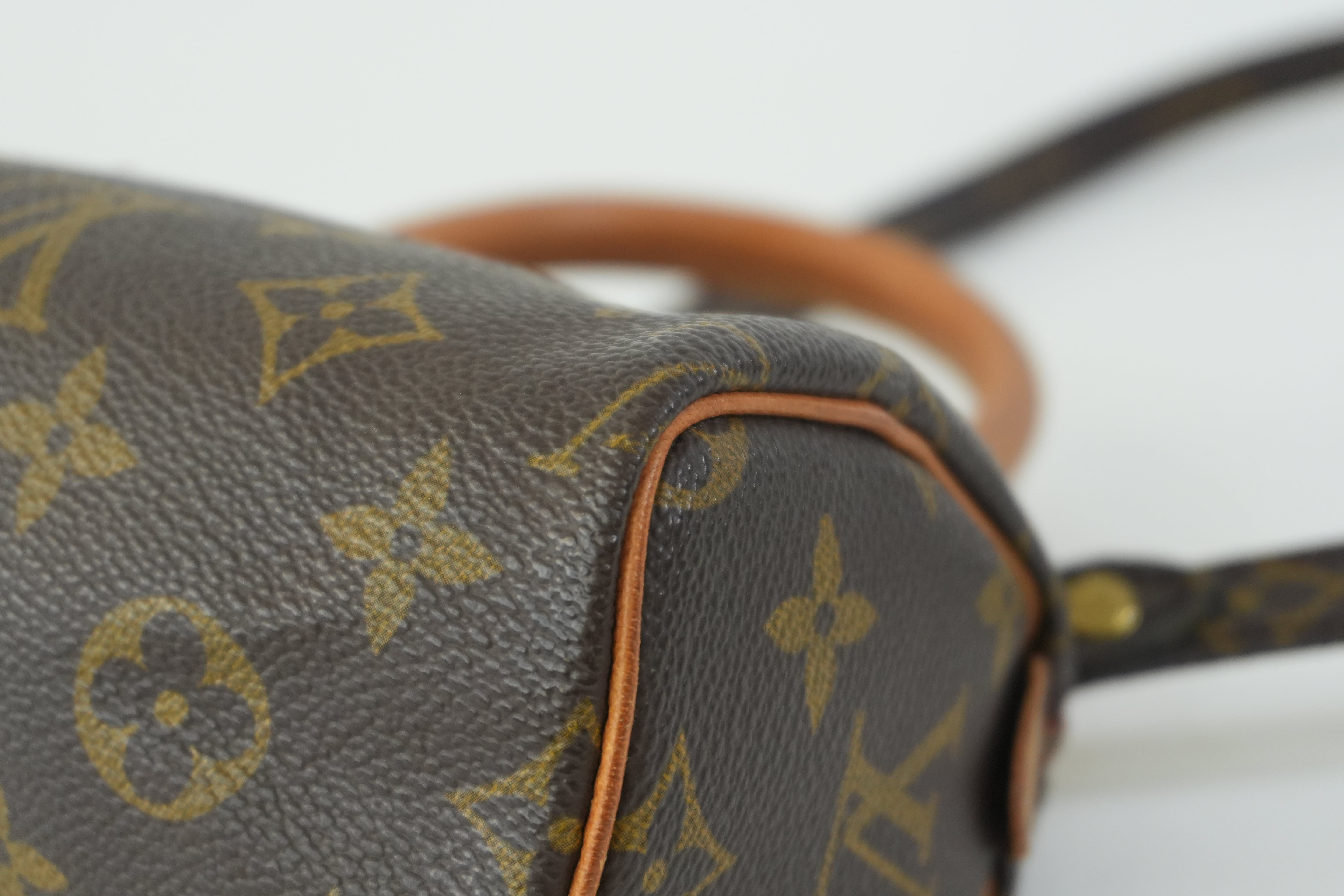 Pre-owned Louis Vuitton Monogram Mini Speedy with Strap