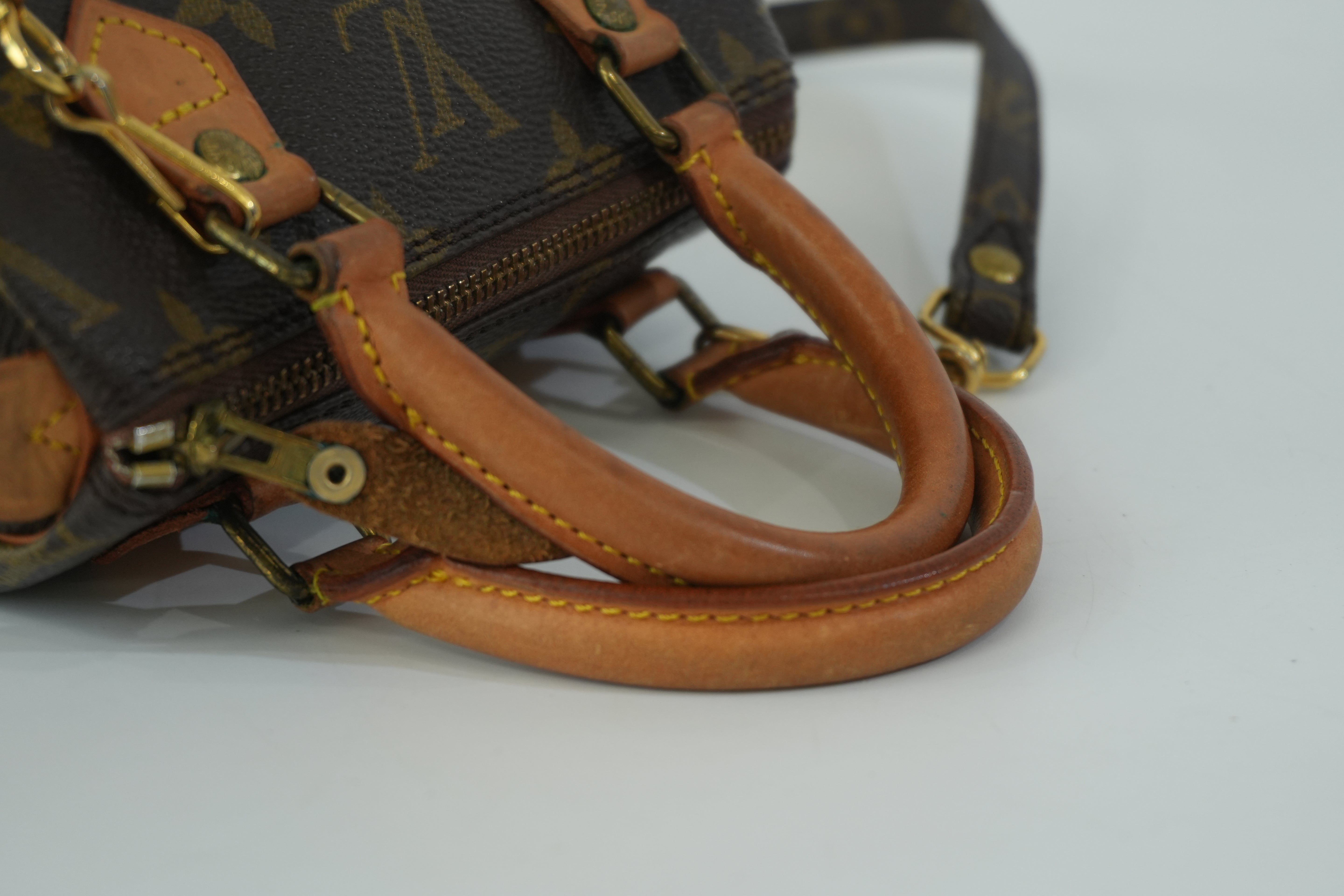Pre-owned Louis Vuitton Monogram Mini Speedy with Strap