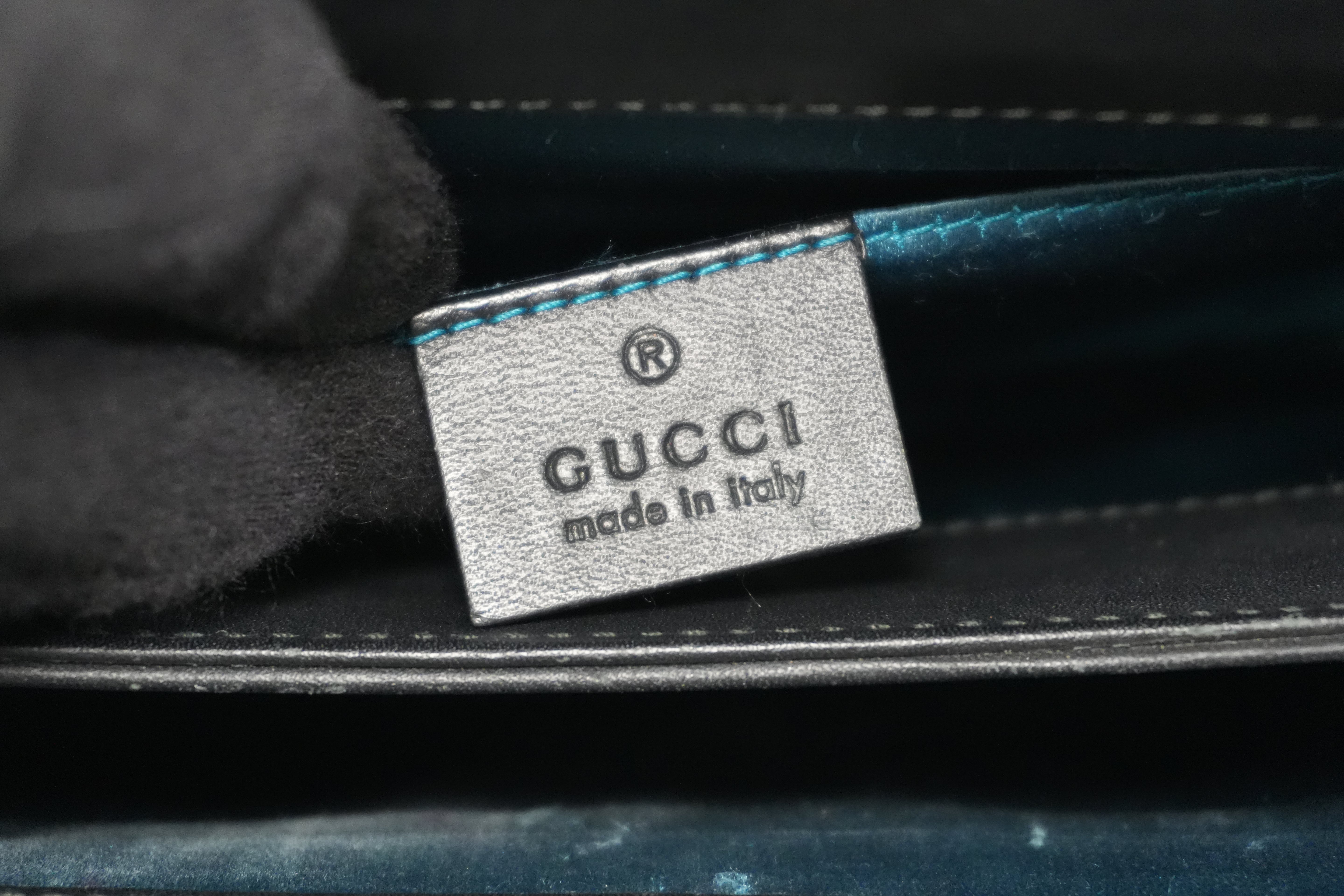 Pre-owned Gucci Suede Leather Chain Shoulder Bag Red