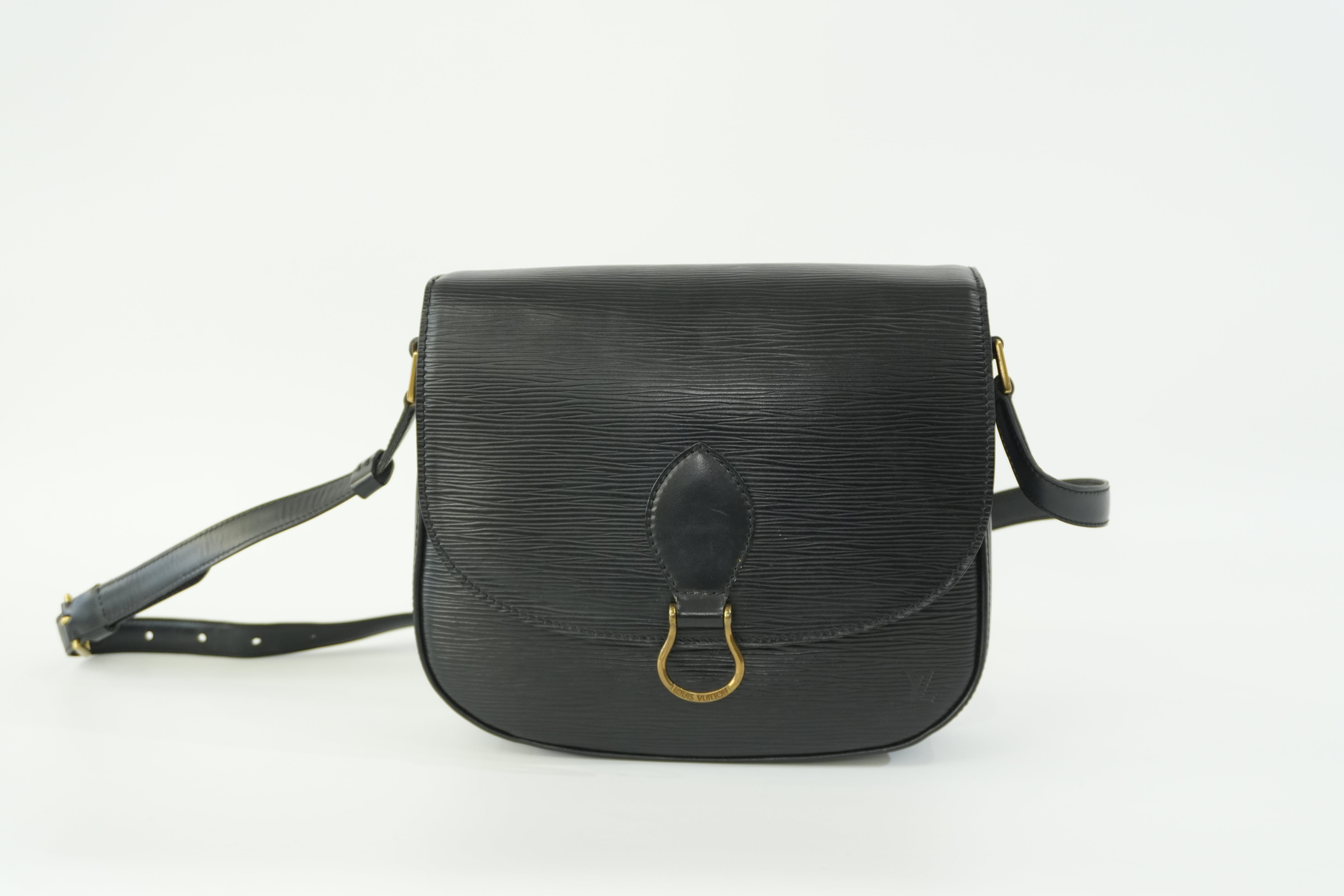 Pre-owned Louis Vuitton Epi Saint Cloud GM Shoulder Bag Black