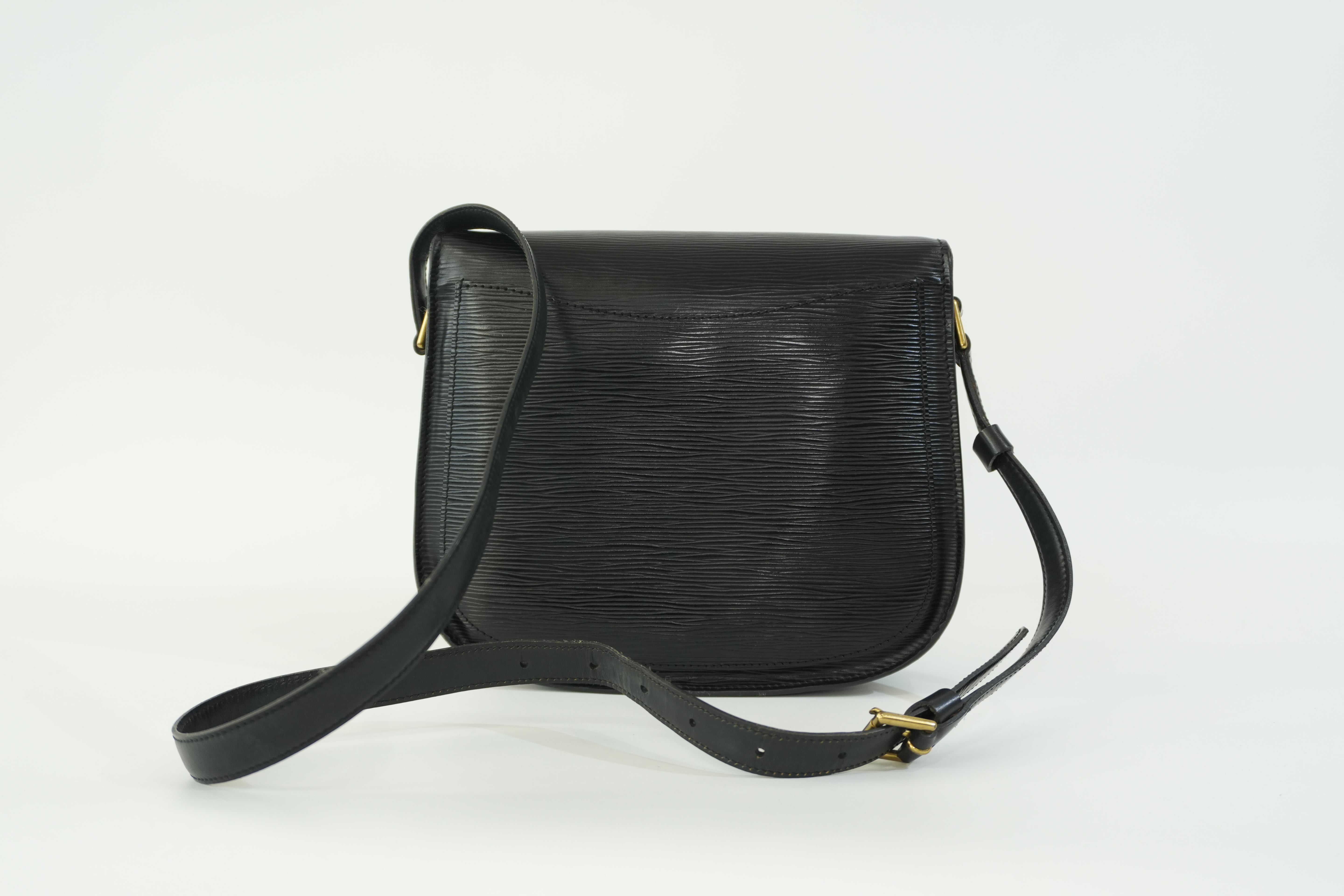 Pre-owned Louis Vuitton Epi Saint Cloud GM Shoulder Bag Black