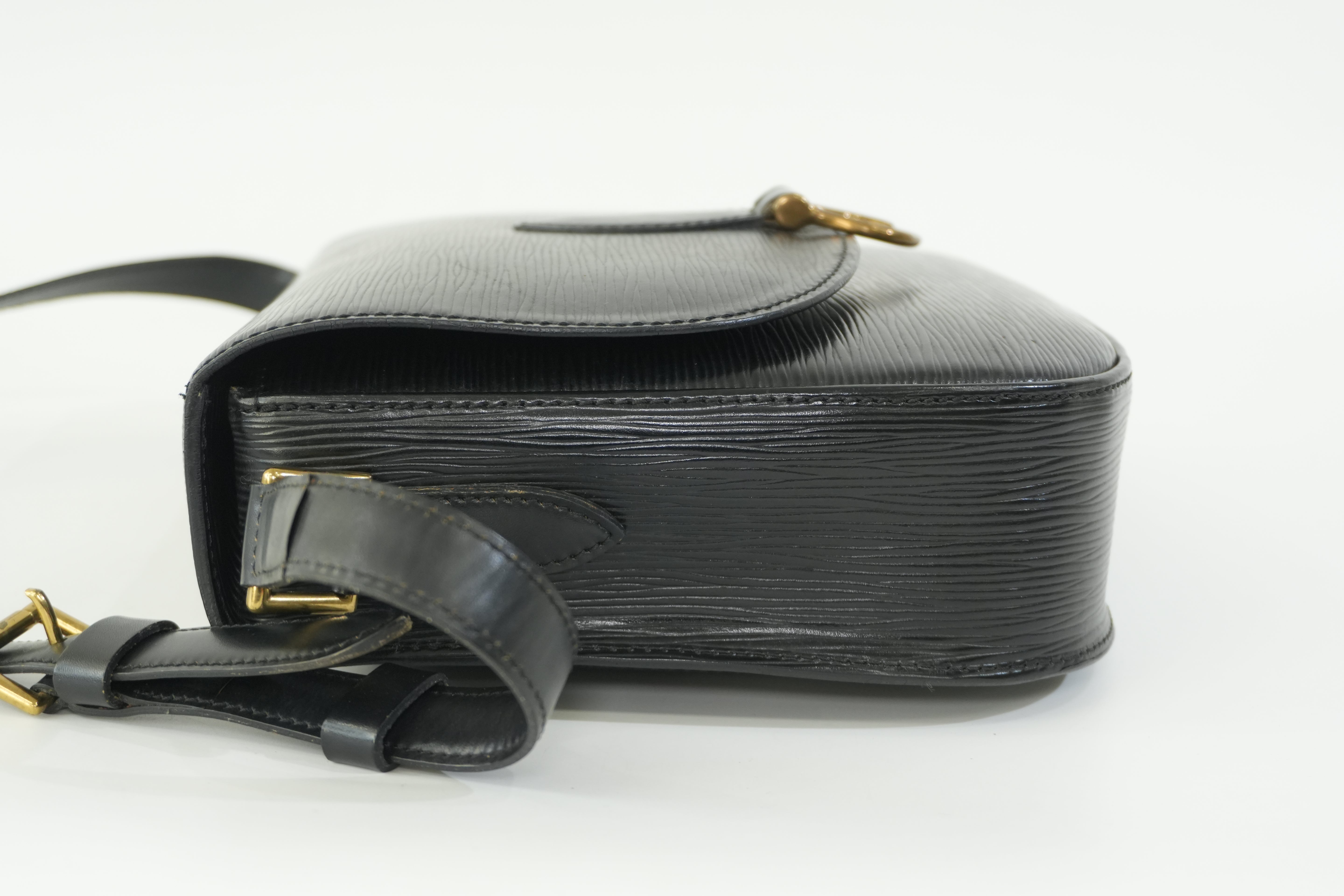 Pre-owned Louis Vuitton Epi Saint Cloud GM Shoulder Bag Black