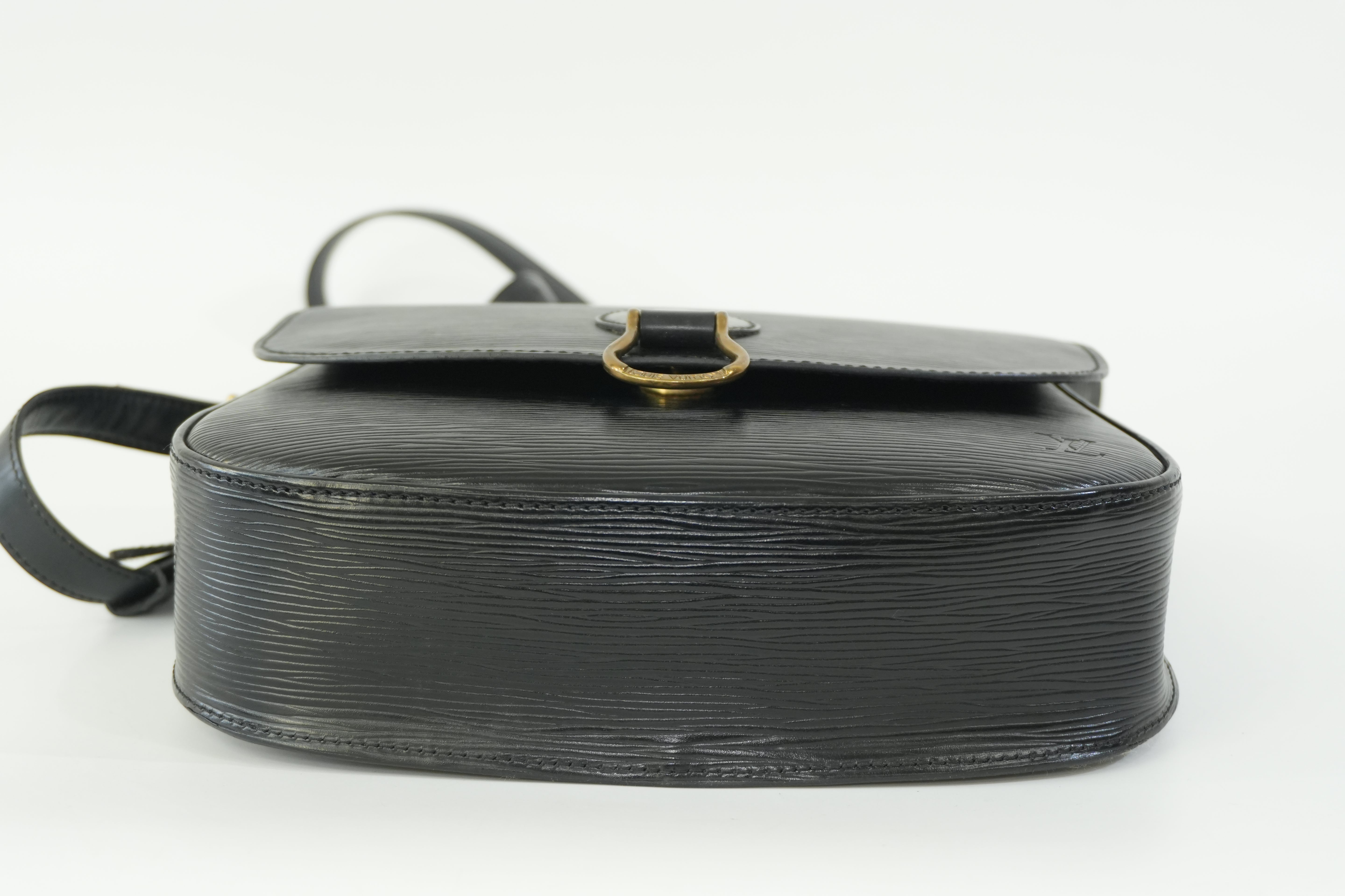 Pre-owned Louis Vuitton Epi Saint Cloud GM Shoulder Bag Black
