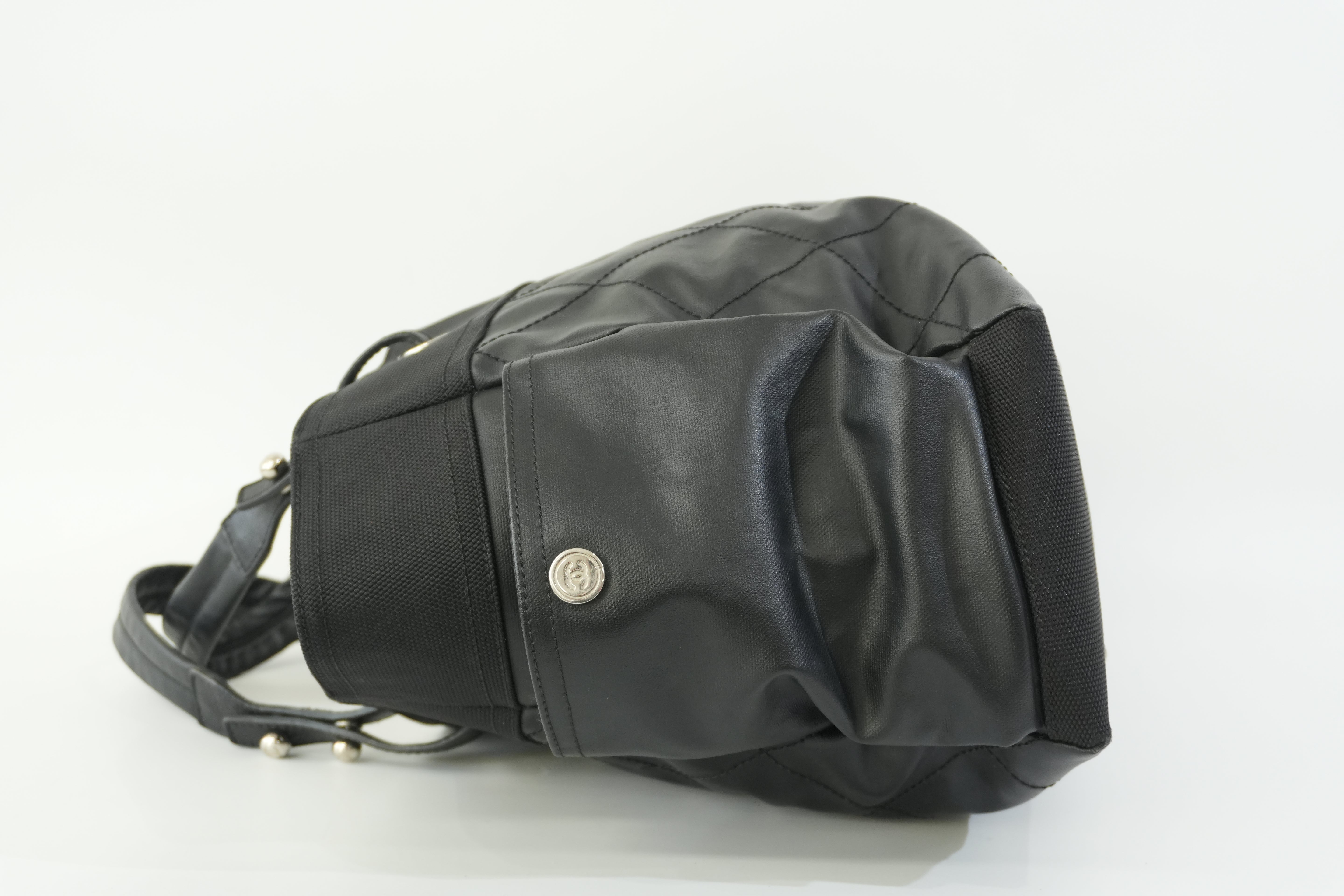 Pre-owned Chanel Paris Biarritz Tote Bag Black