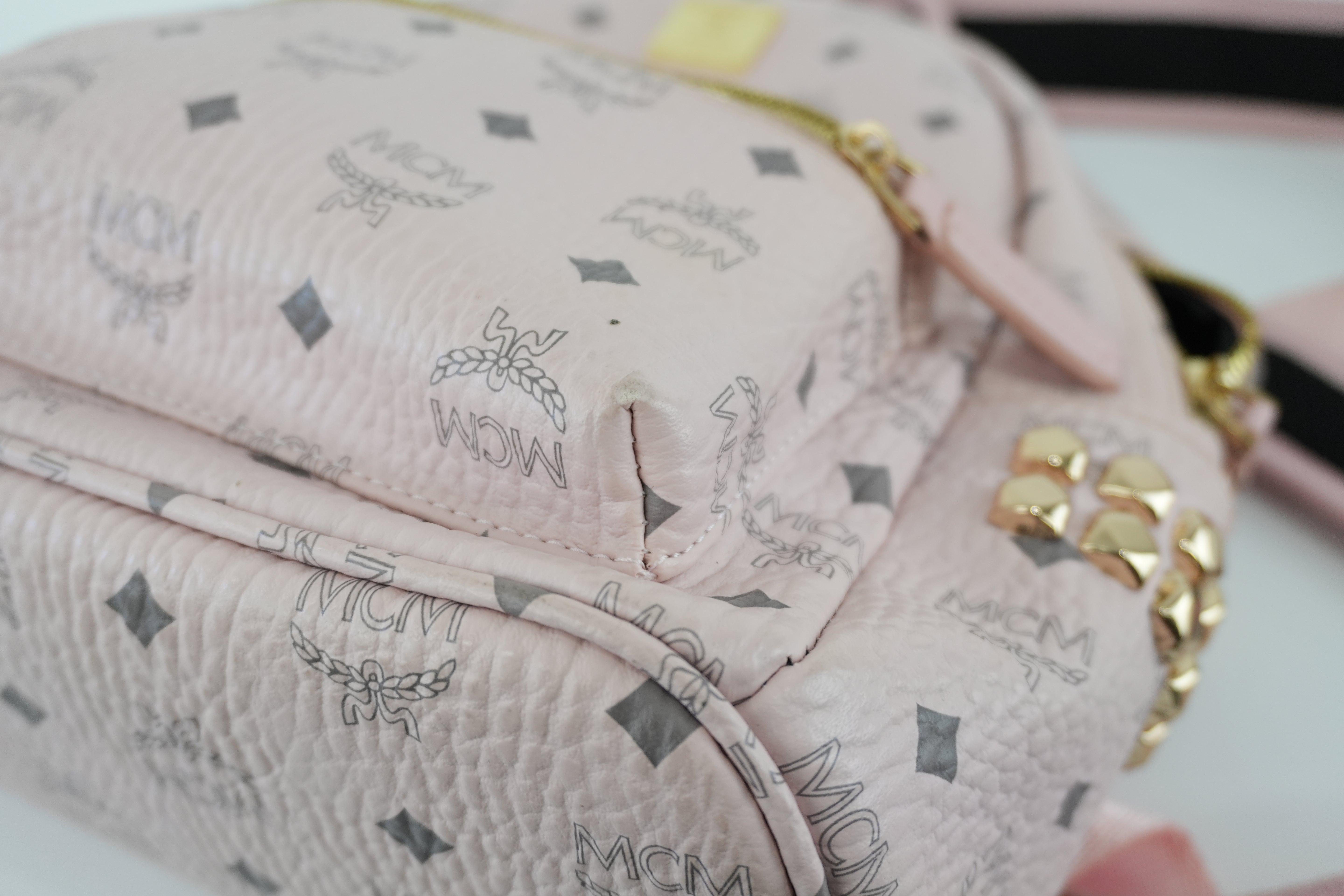 MCM Backpack Pink Used