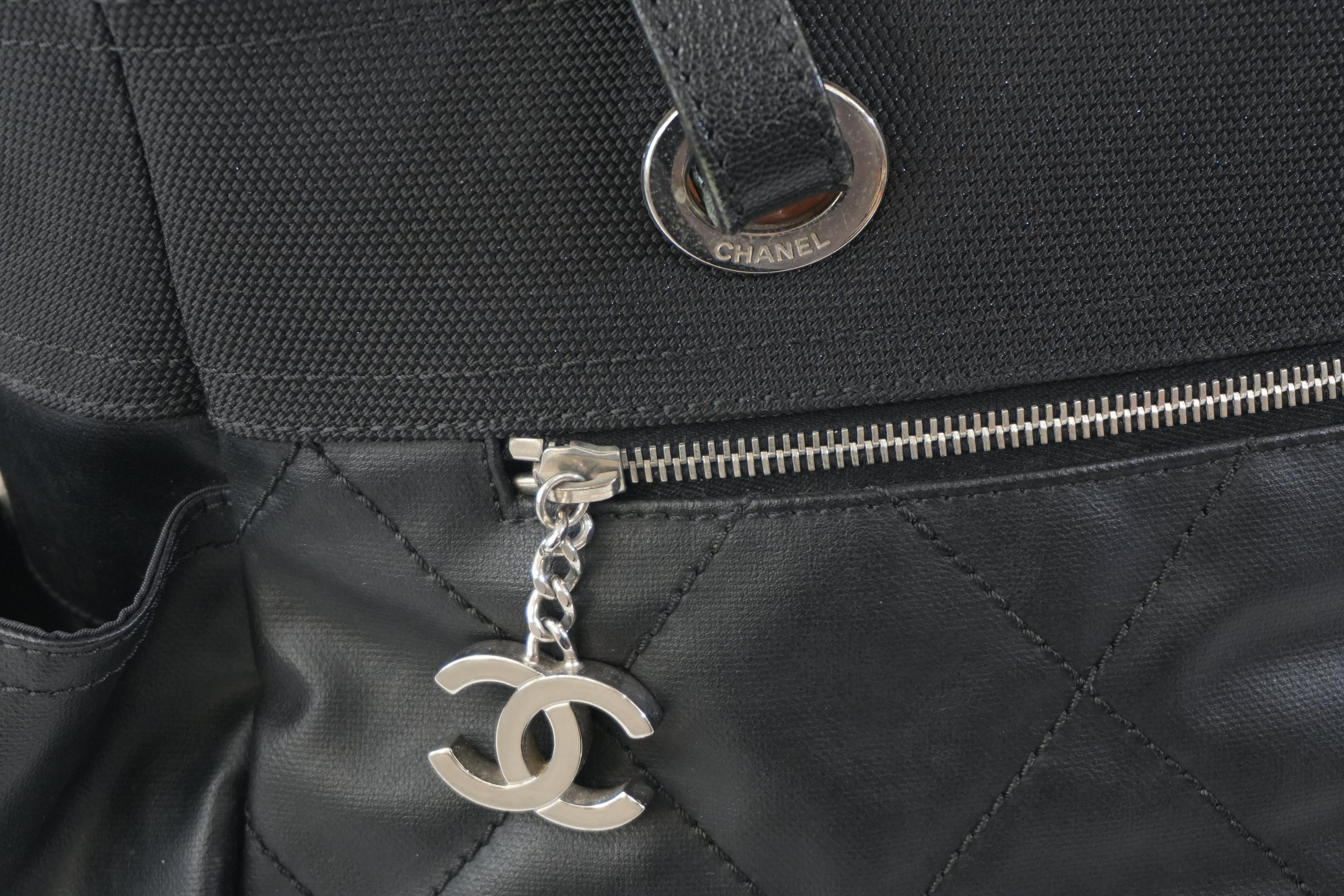Pre-owned Chanel Paris Biarritz Tote Bag Black