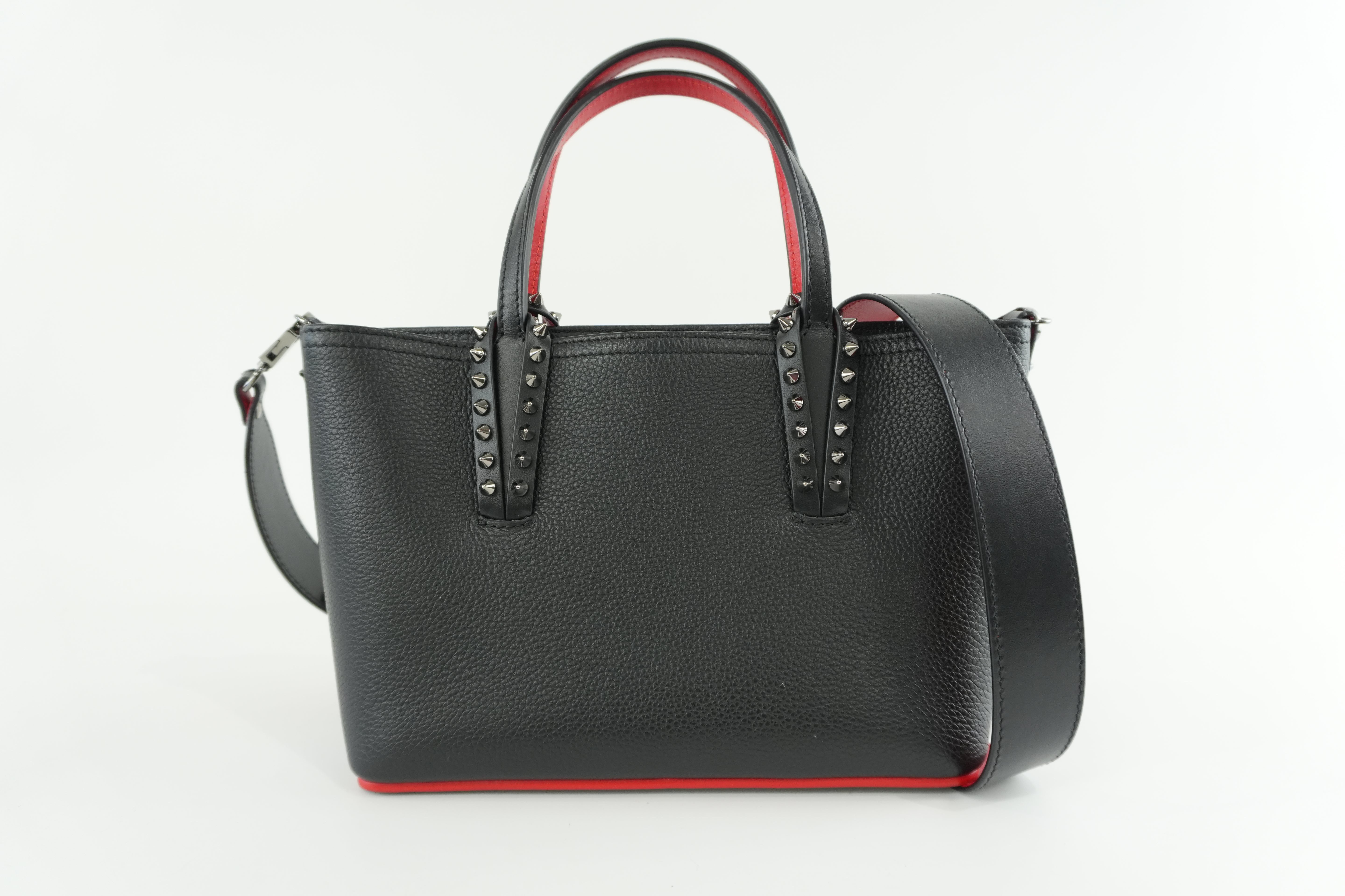 Christian Louboutin Small Cabata Two Way Shoulder Bag Black Used