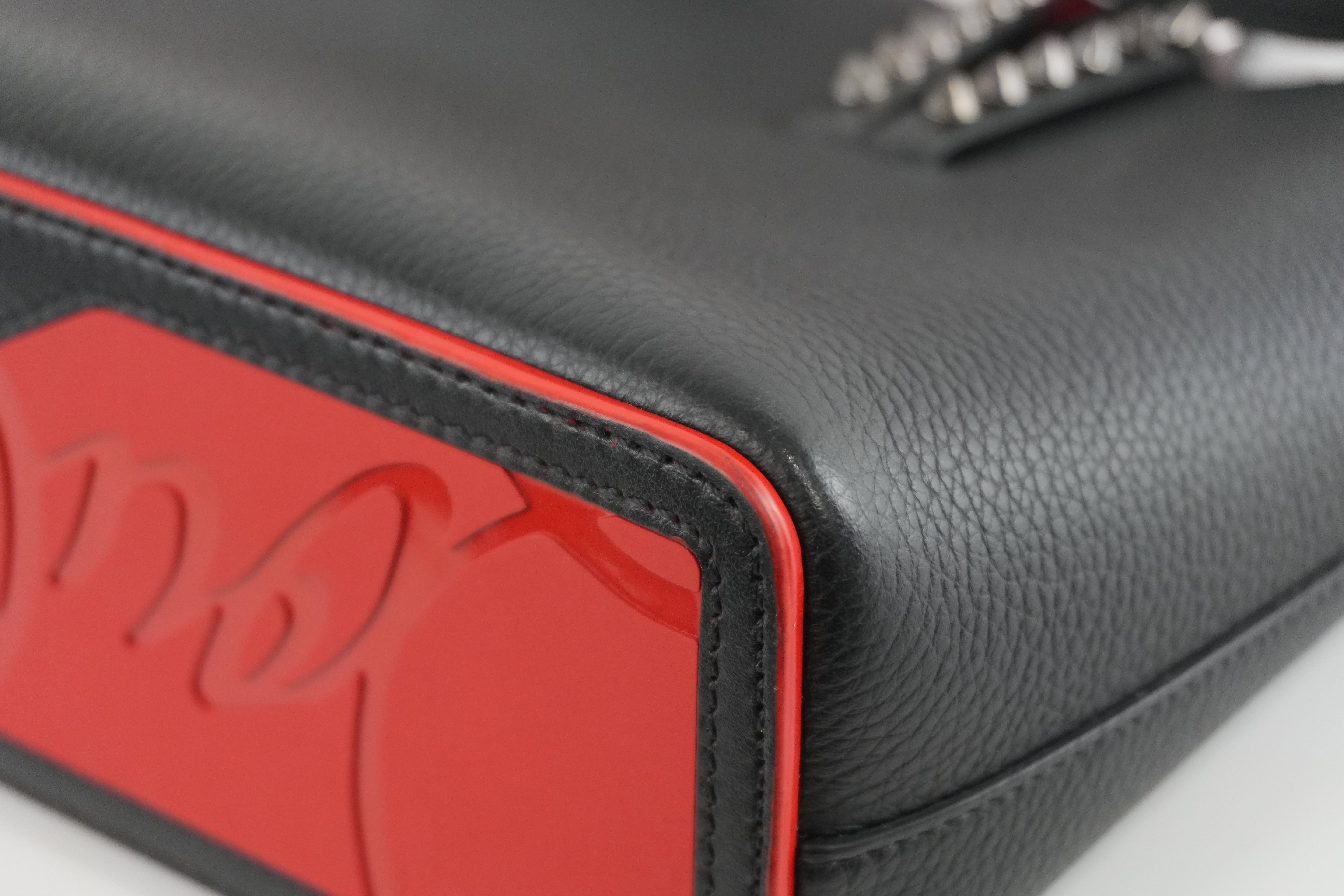 Christian Louboutin Small Cabata Two Way Shoulder Bag Black Used