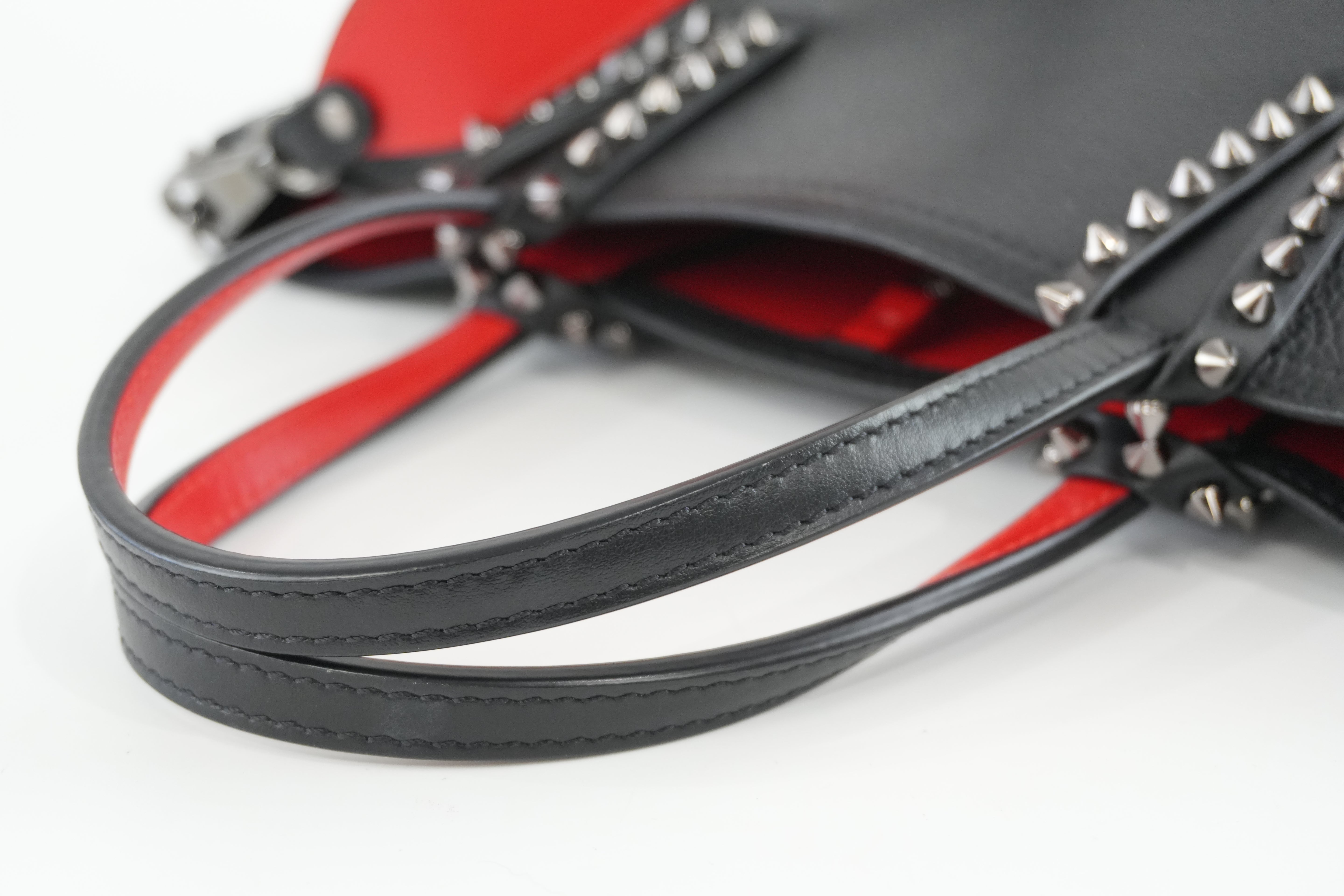 Christian Louboutin Small Cabata Two Way Shoulder Bag Black Used