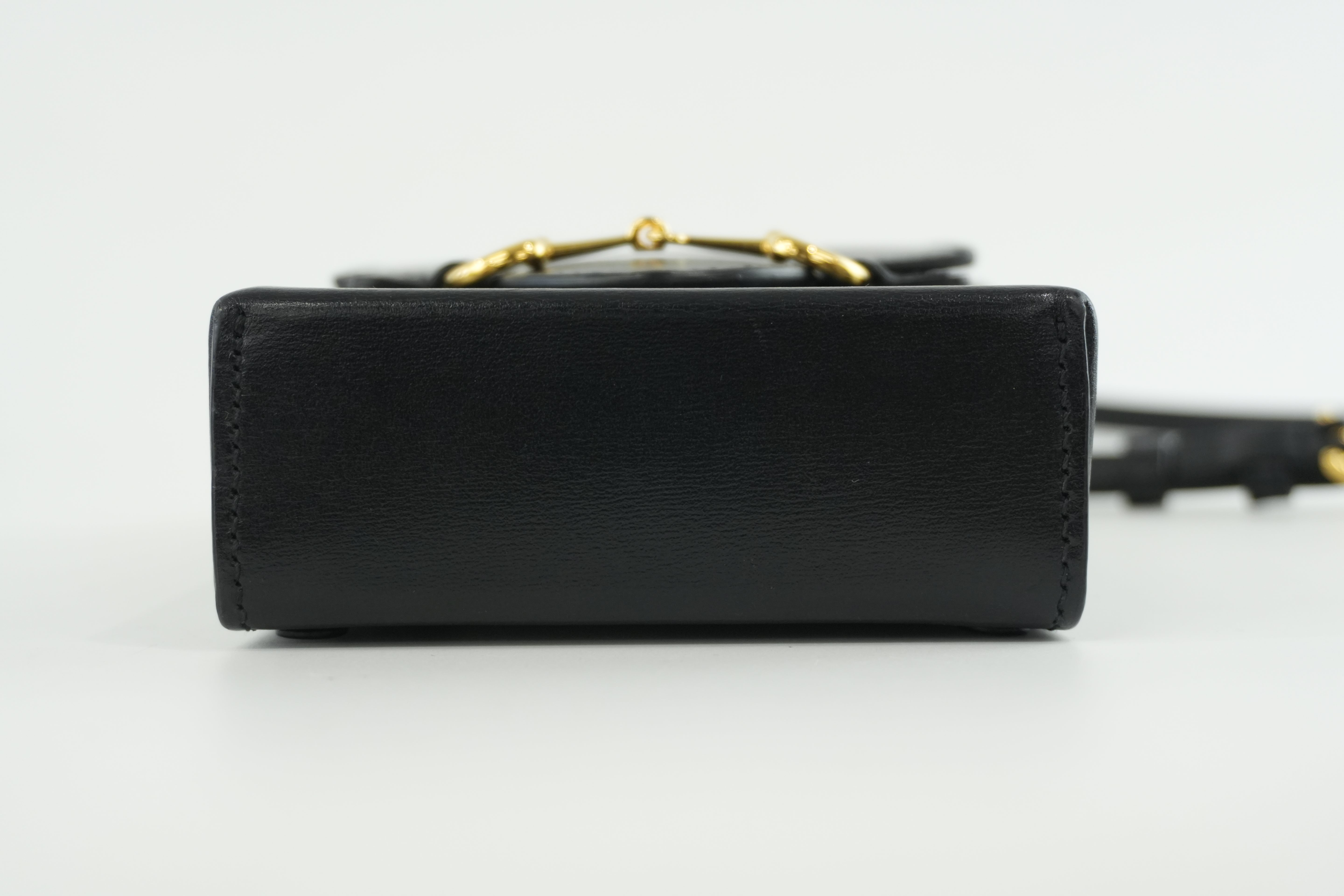 Pre-owned Gucci Horsebit Shoulder Bag Black