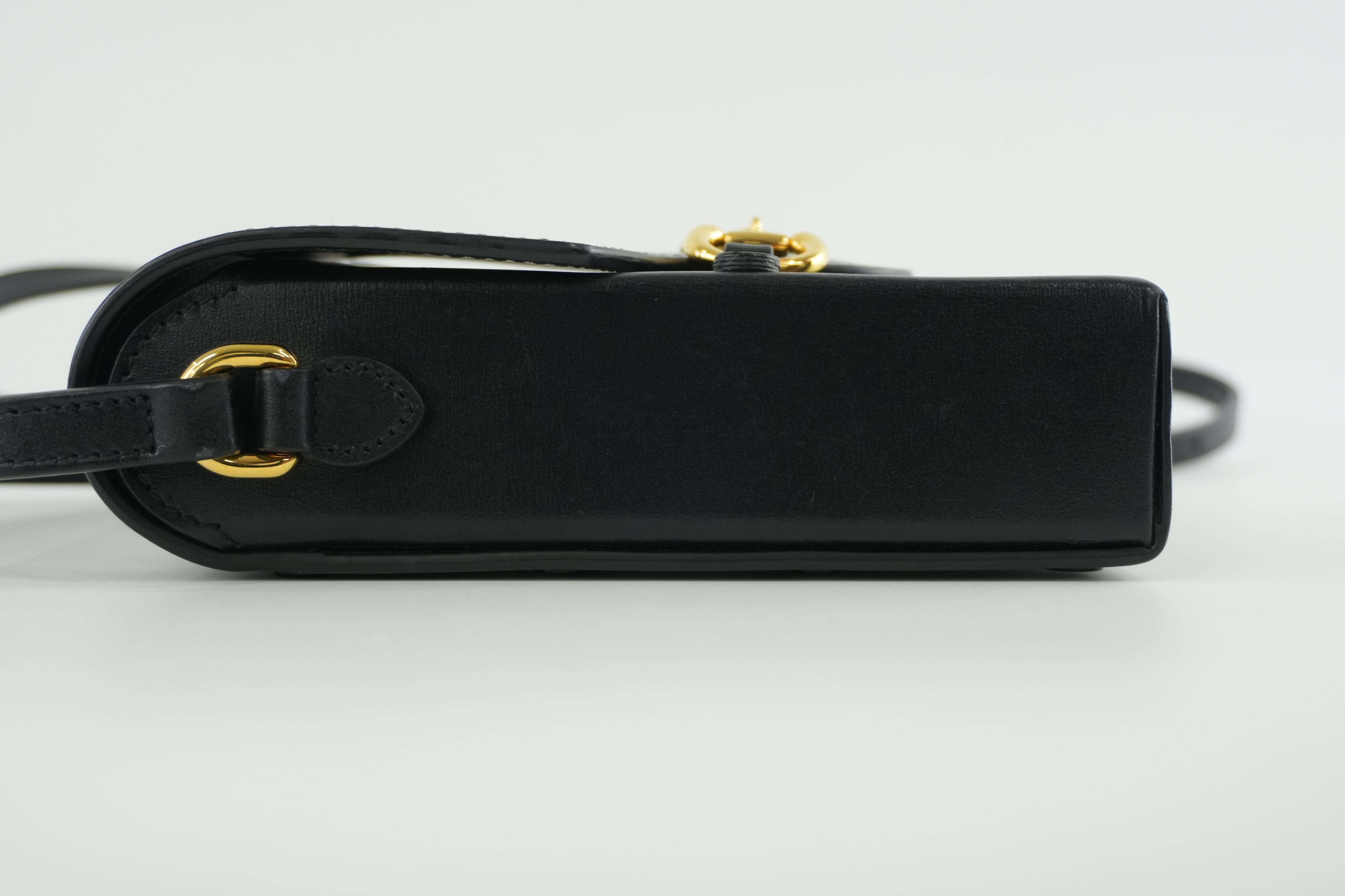 Pre-owned Gucci Horsebit Shoulder Bag Black