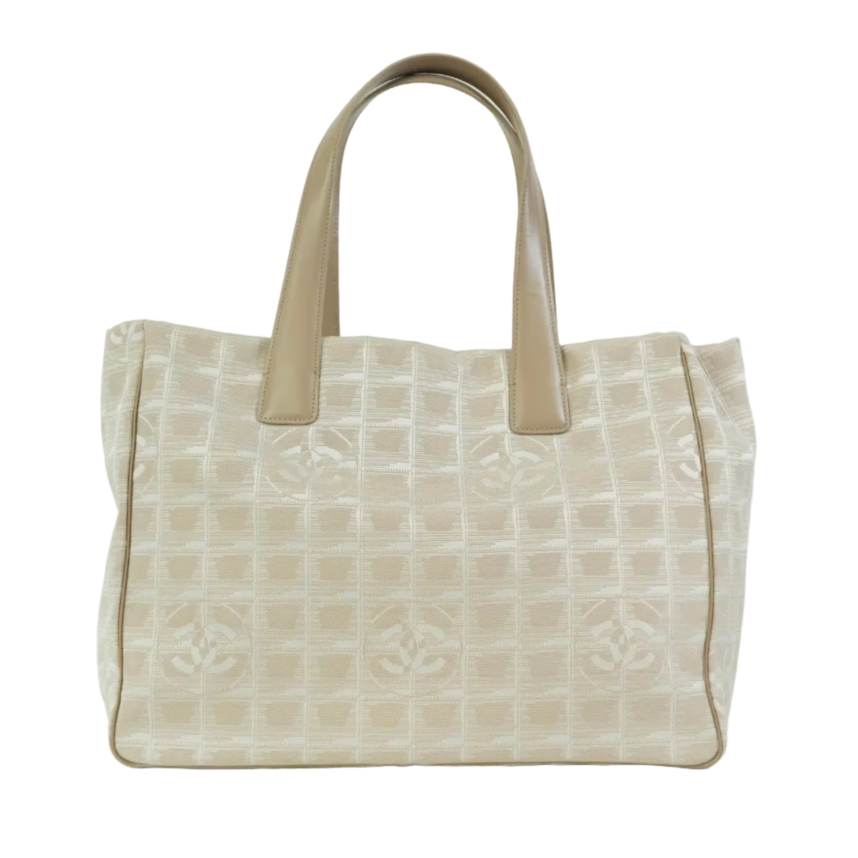 Pre-owned Chanel New Travel Line Tote Bag Beige