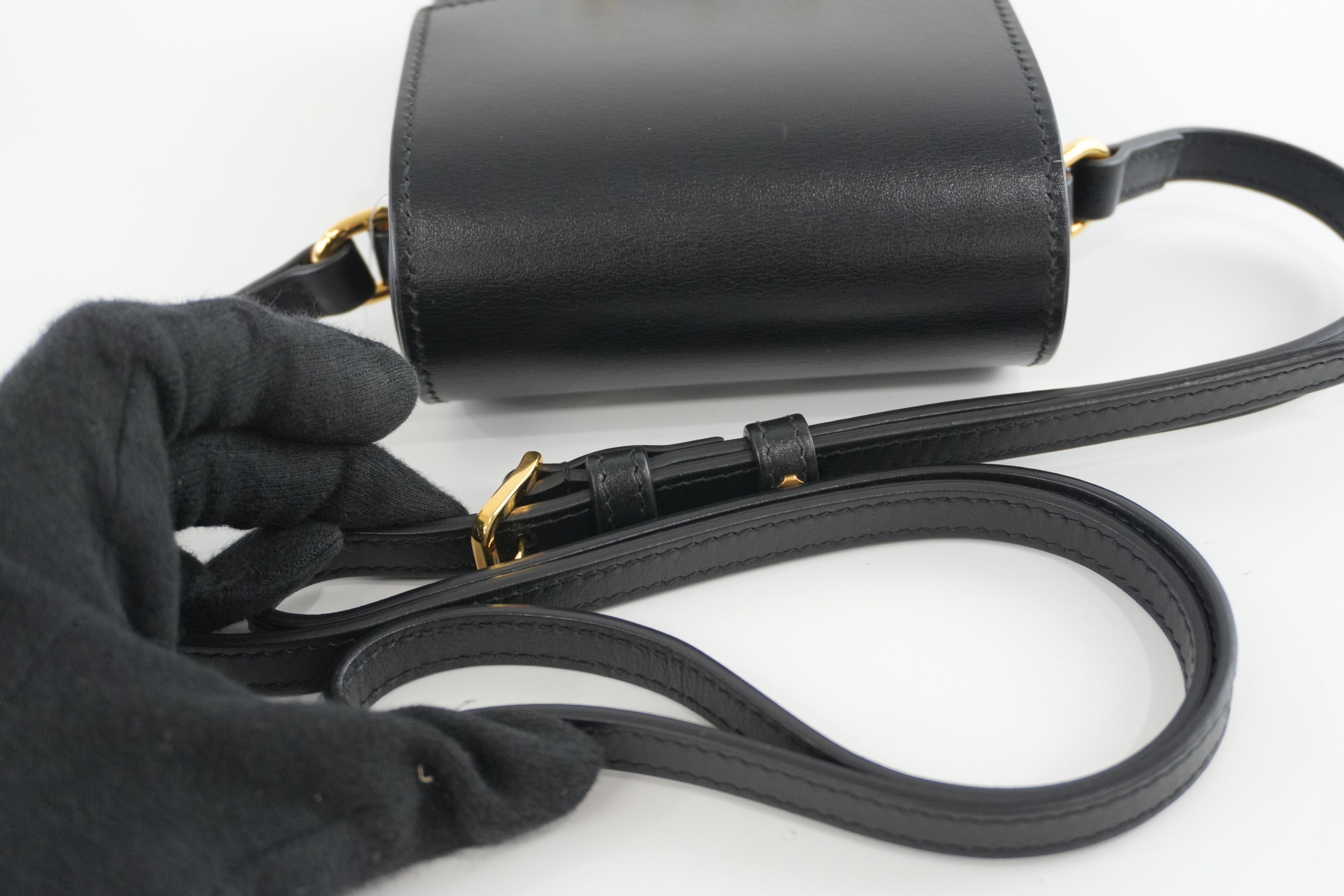 Pre-owned Gucci Horsebit Shoulder Bag Black