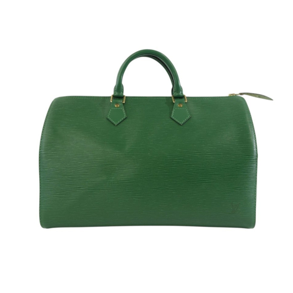 Pre-Owned Louis Vuitton Epi Speedy 35 Handbag/Green