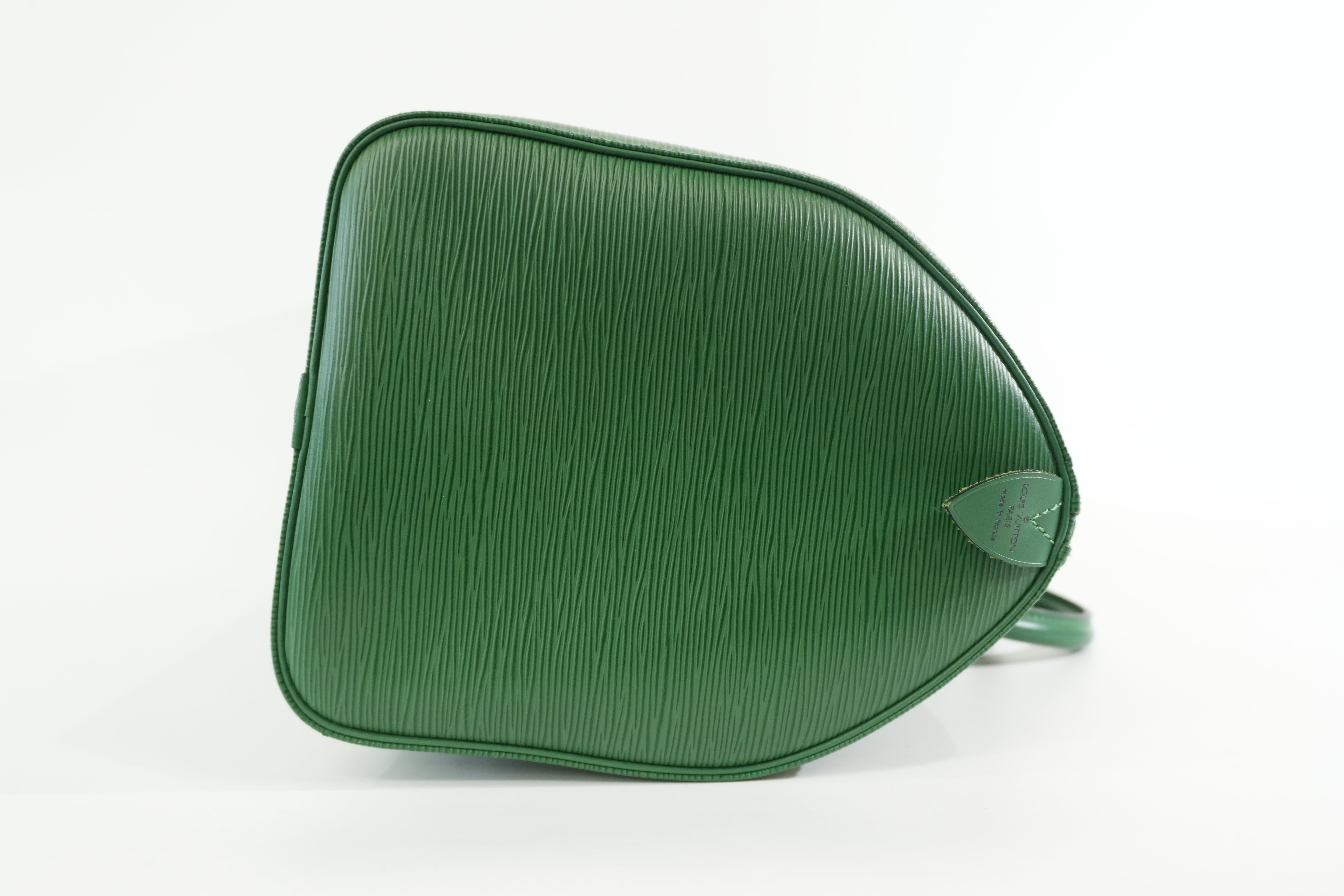Pre-Owned Louis Vuitton Epi Speedy 35 Handbag/Green