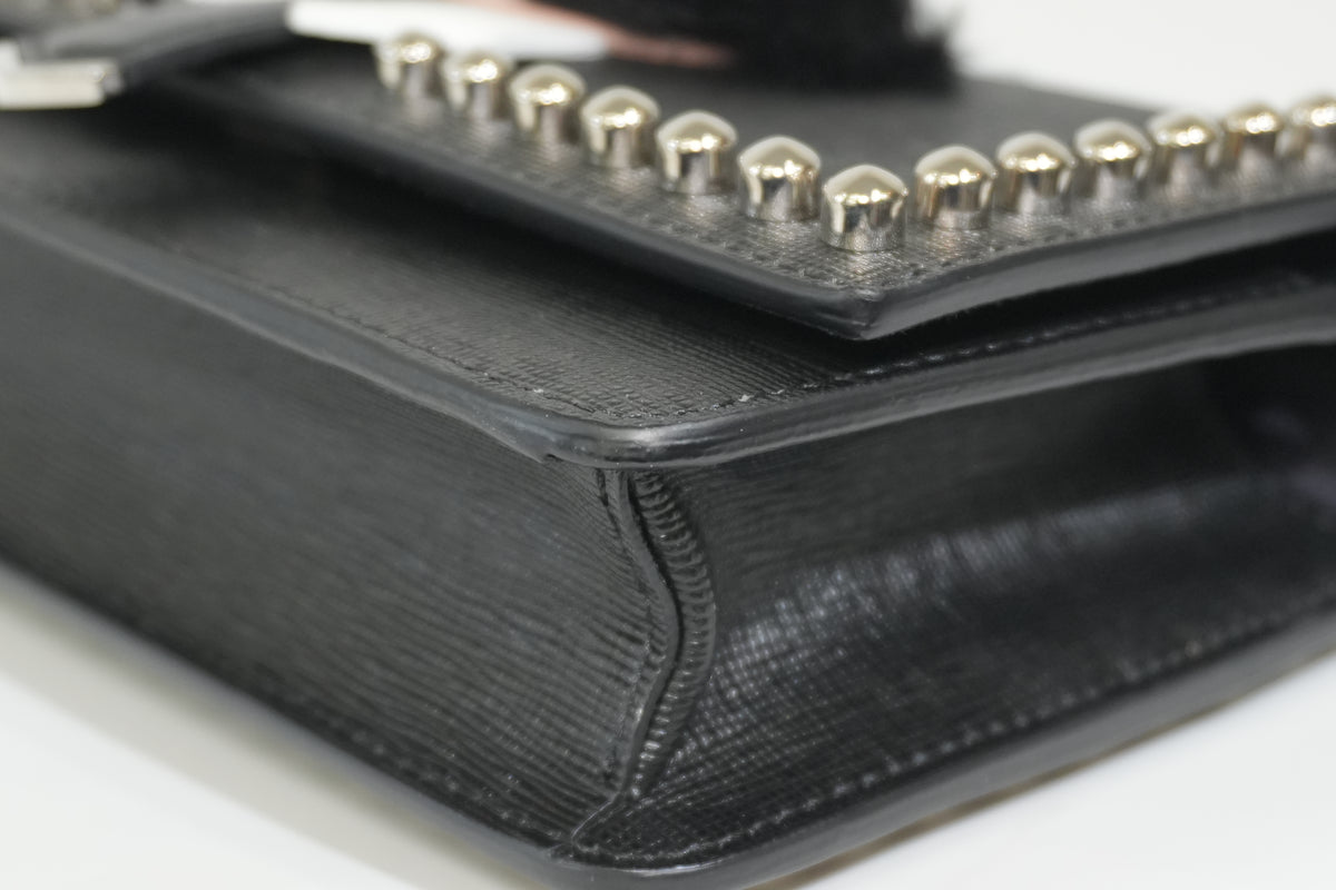 Pre-Owned FENDI Carlito Wallet on Chain Black