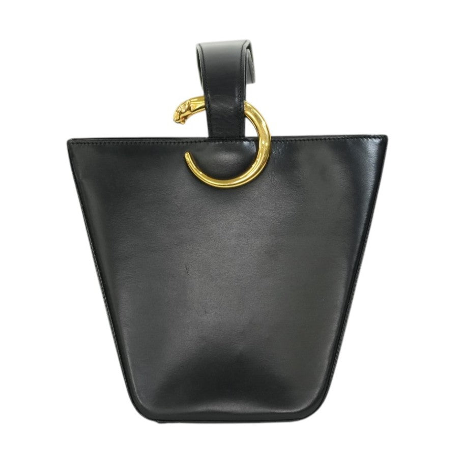Pre-owned Cartier Panthere Bucket Handbag Black