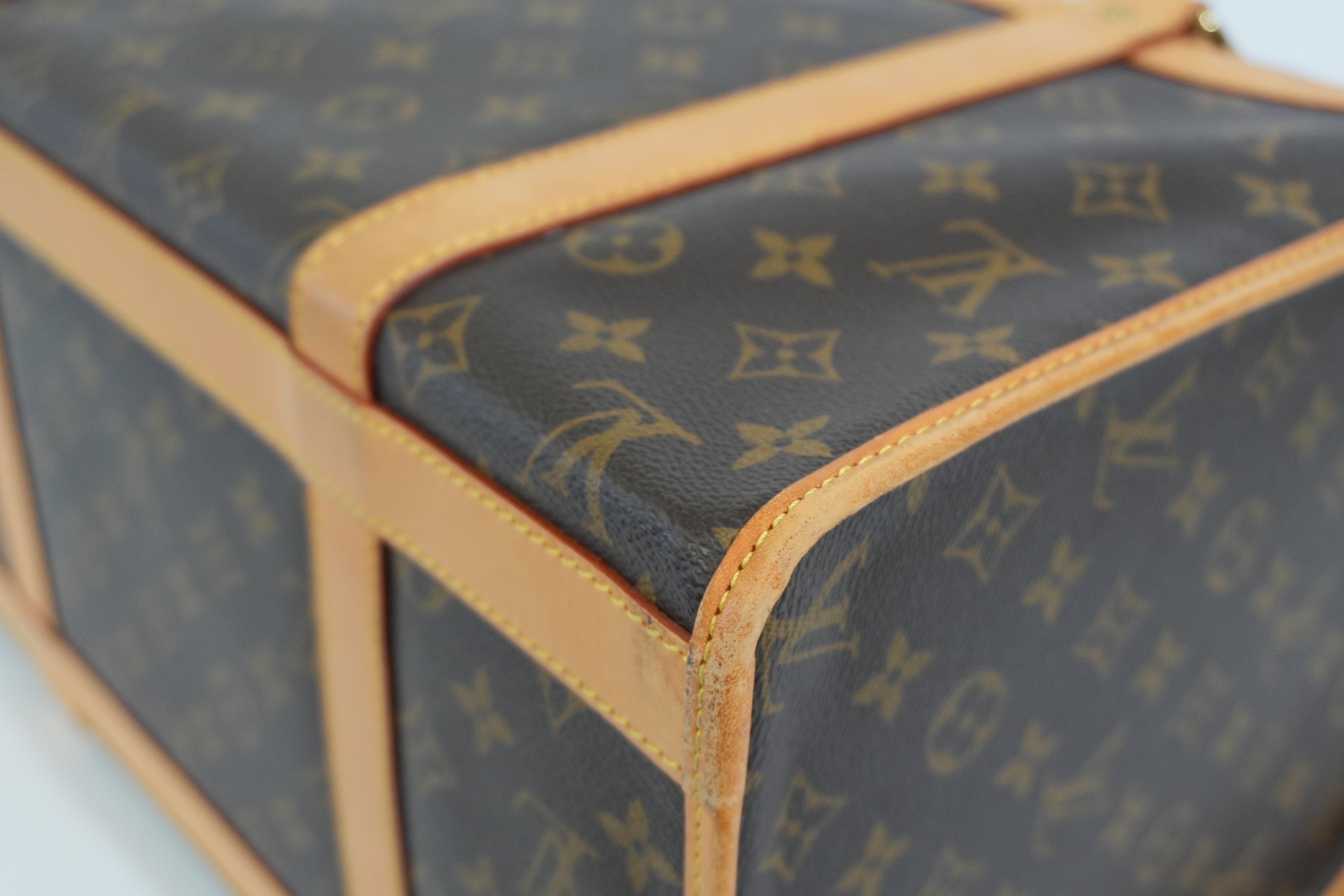 Pre-owned Louis Vuitton Monogram Sac Chien 40 Pet Carrier