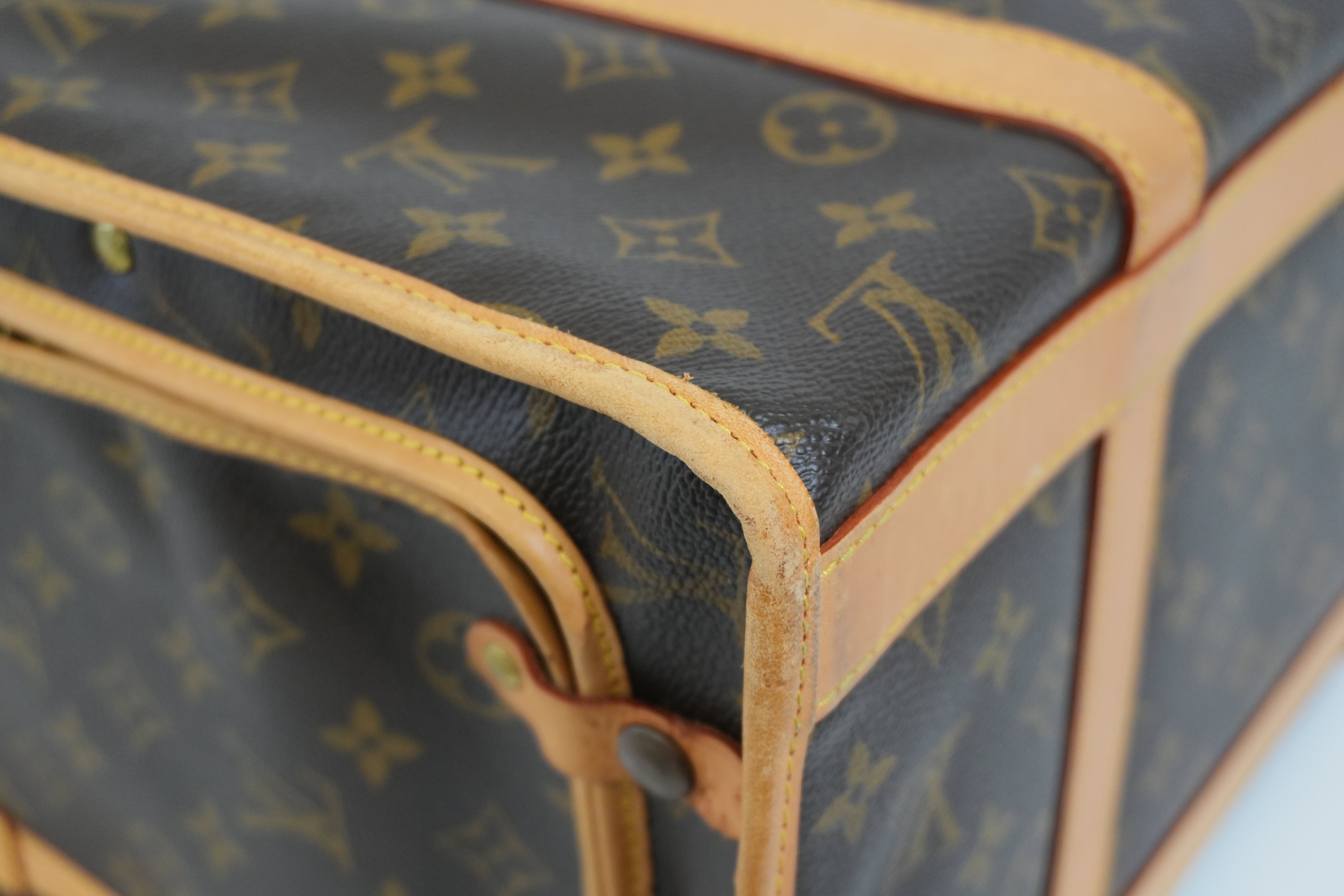 Pre-owned Louis Vuitton Monogram Sac Chien 40 Pet Carrier