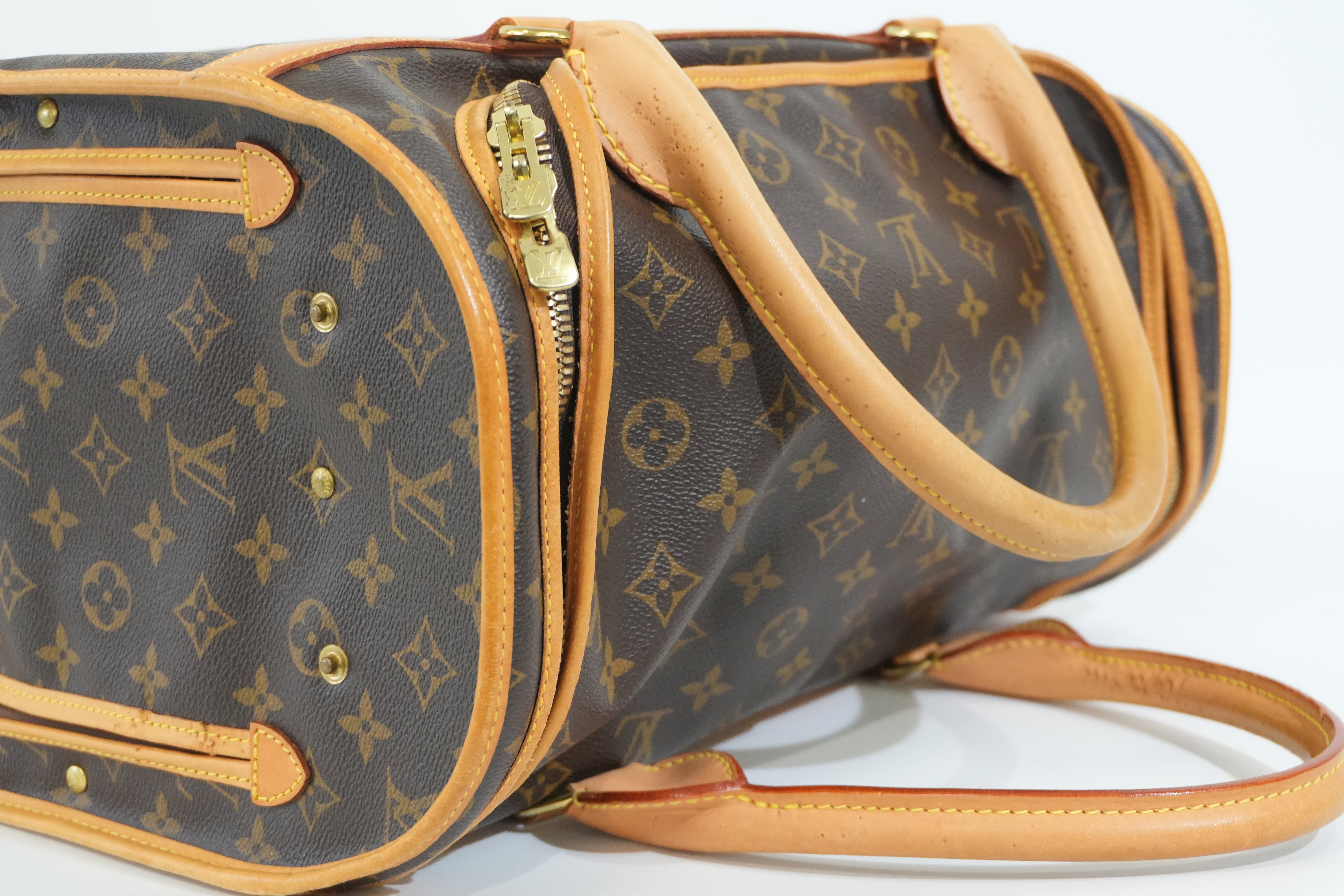 Pre-owned Louis Vuitton Monogram Sac Chien 40 Pet Carrier