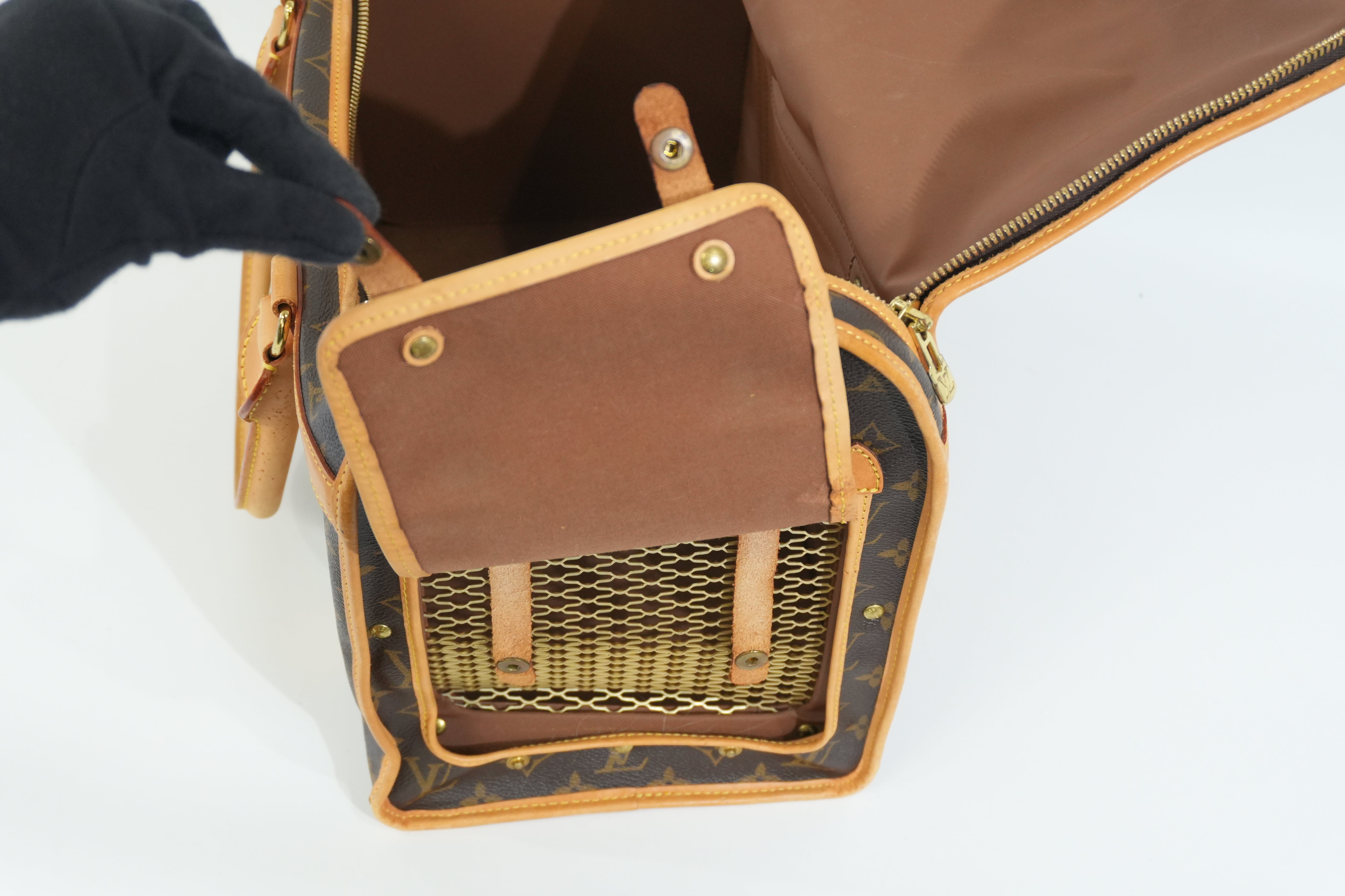 Pre-owned Louis Vuitton Monogram Sac Chien 40 Pet Carrier