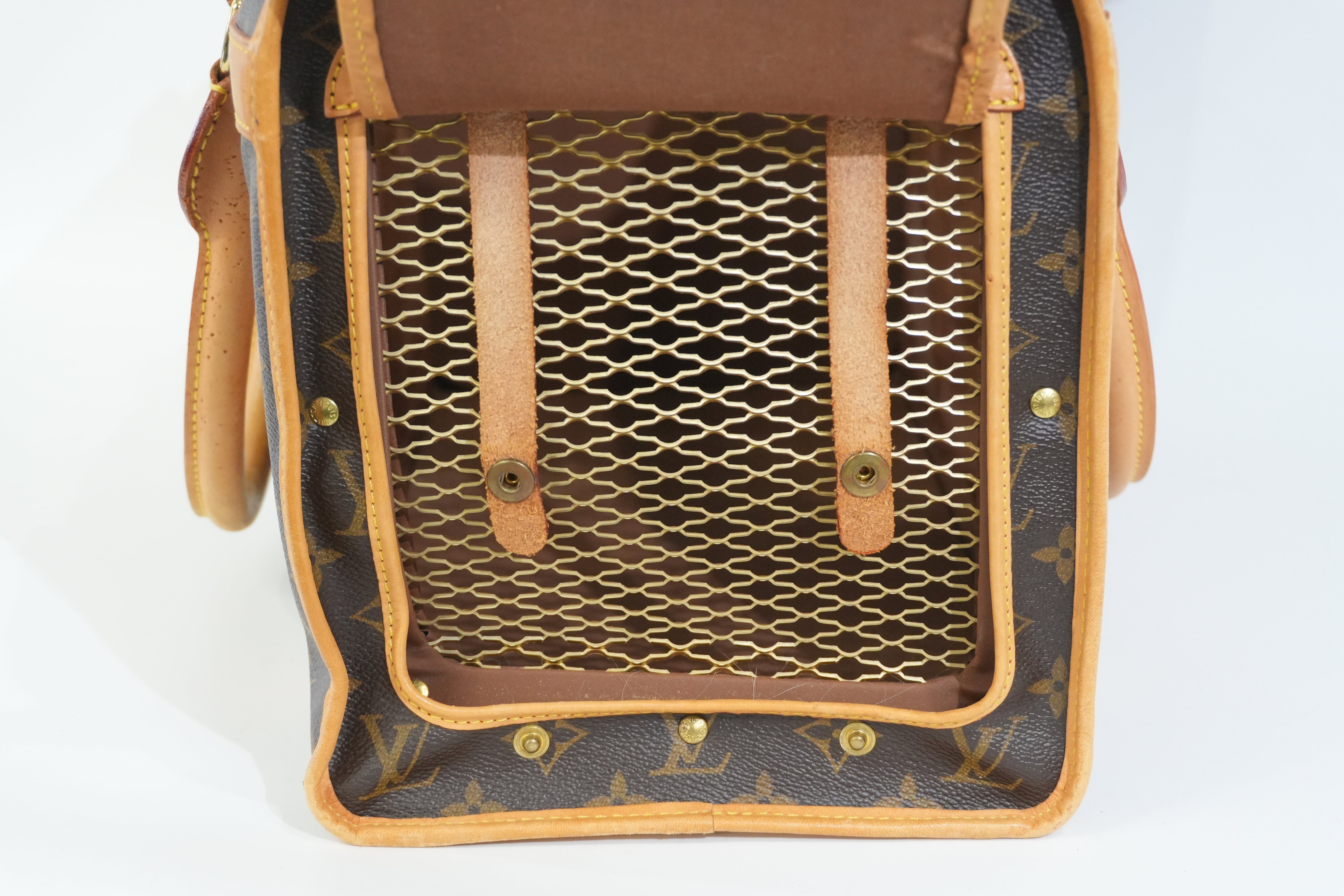 Pre-owned Louis Vuitton Monogram Sac Chien 40 Pet Carrier