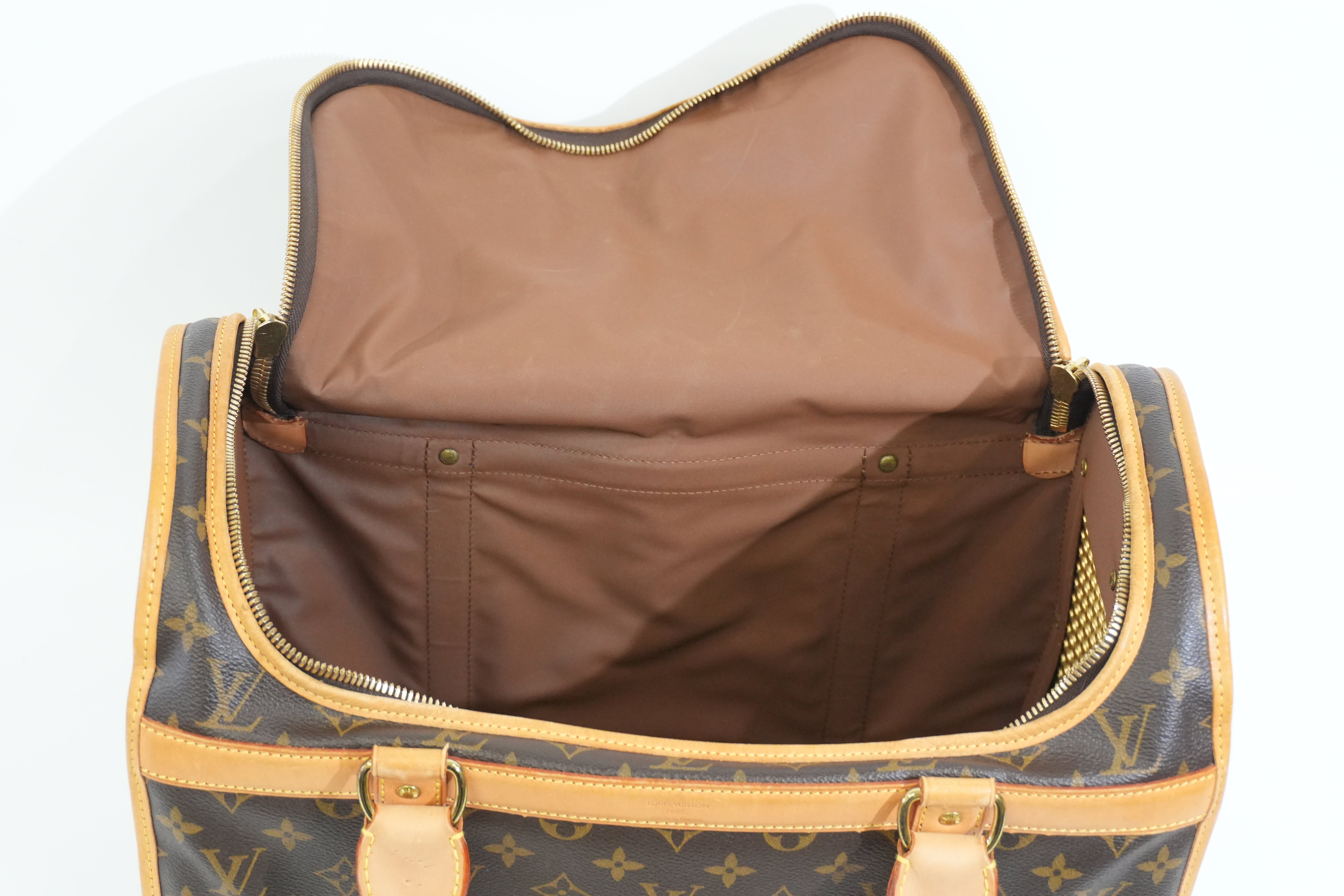 Pre-owned Louis Vuitton Monogram Sac Chien 40 Pet Carrier