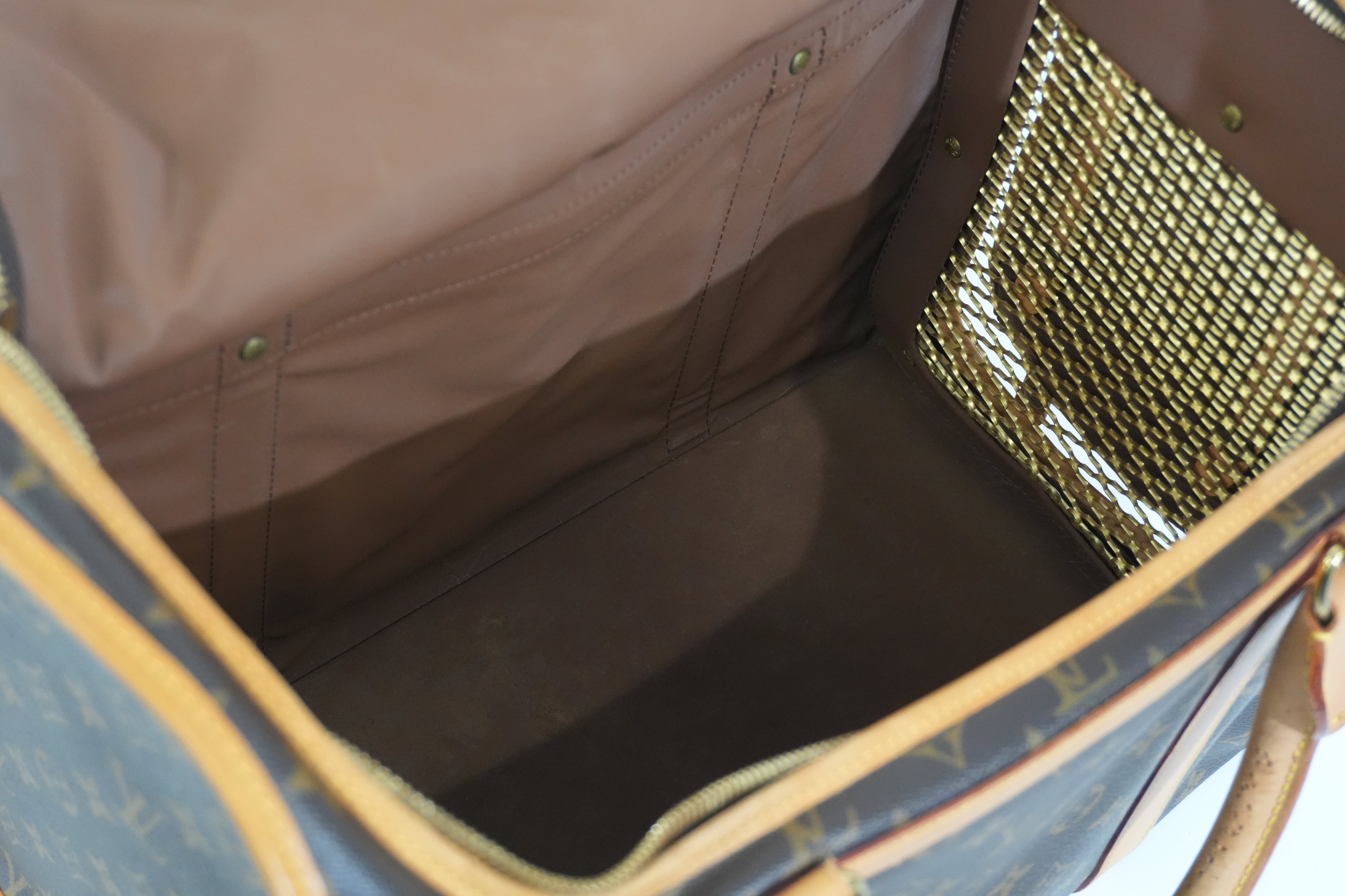 Pre-owned Louis Vuitton Monogram Sac Chien 40 Pet Carrier