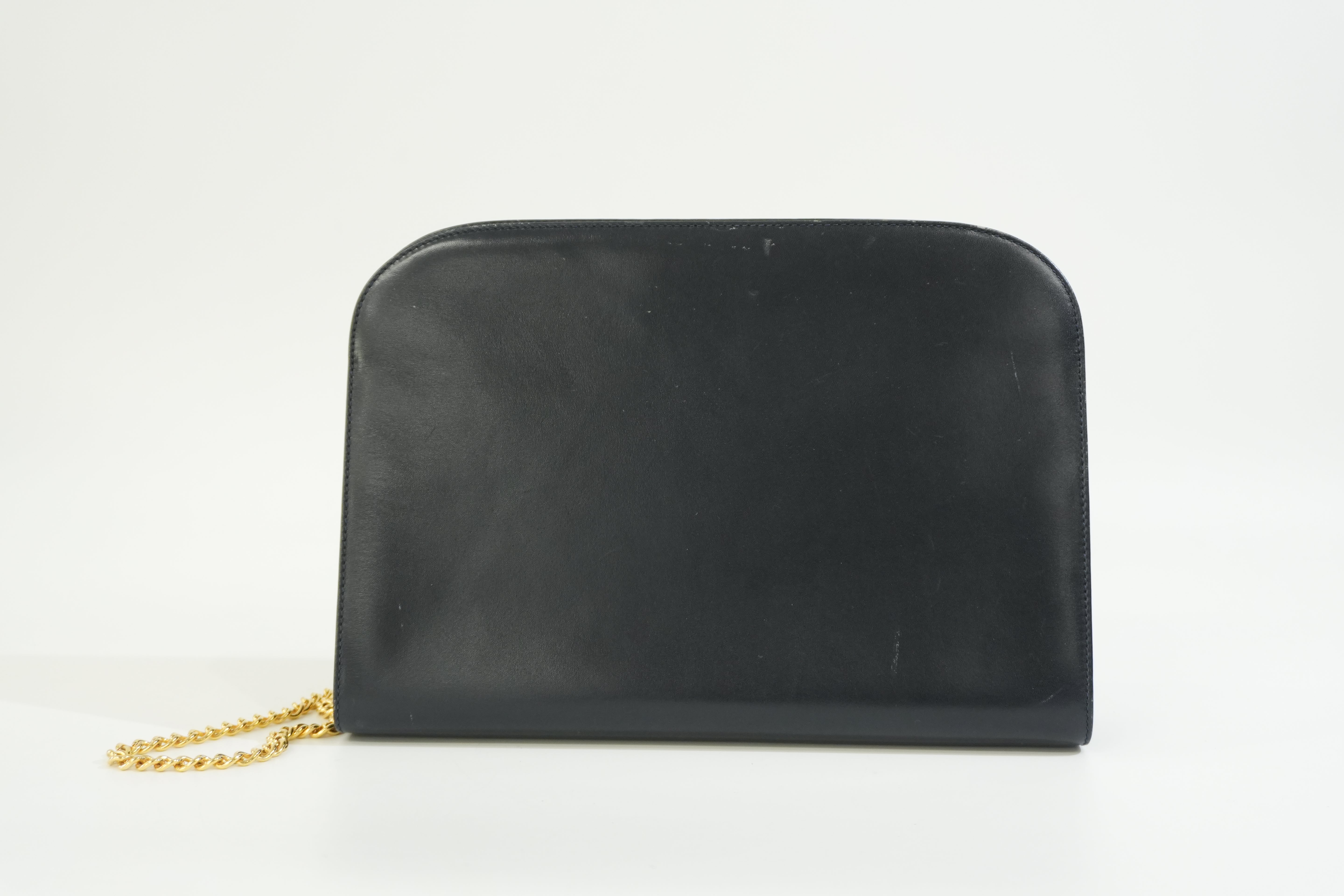 Pre-owned Ferragamo Chain Shoulder Bag Blue