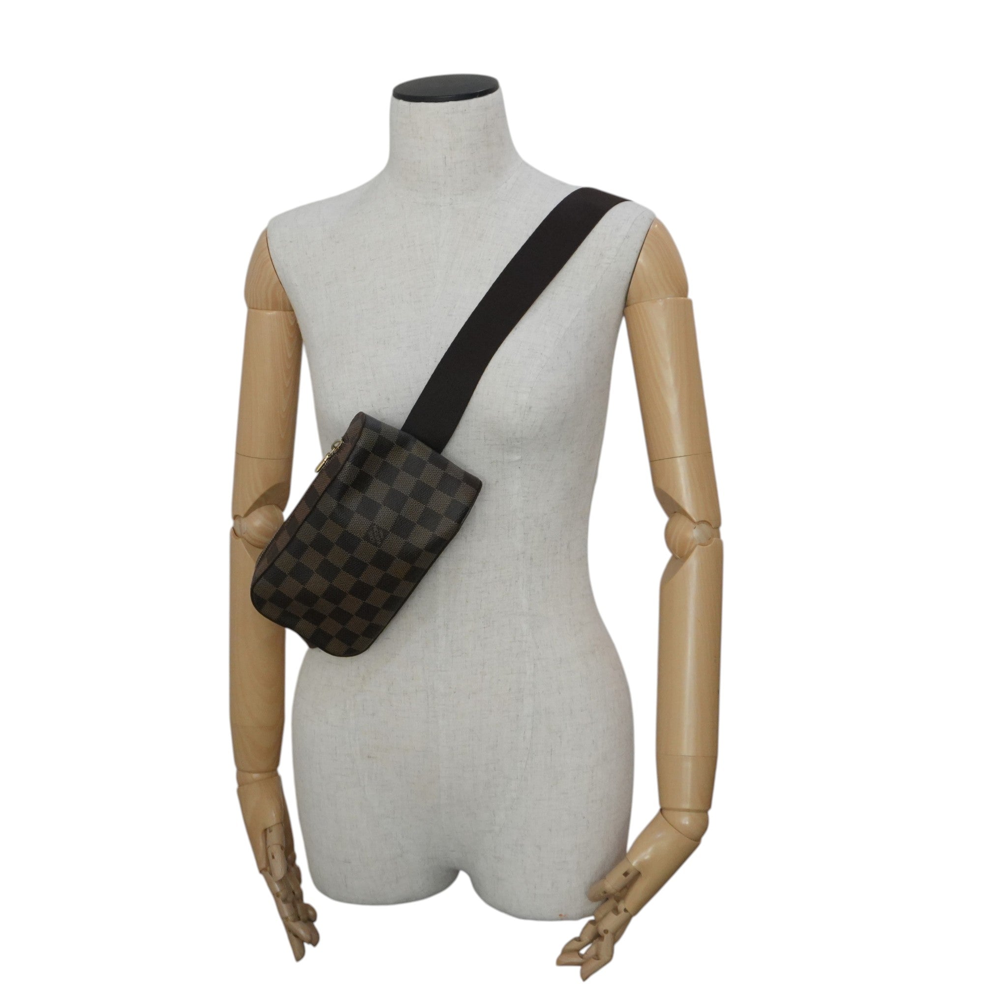 Pre-owned Louis Vuitton Damier Ebene Geronimo Body Bag
