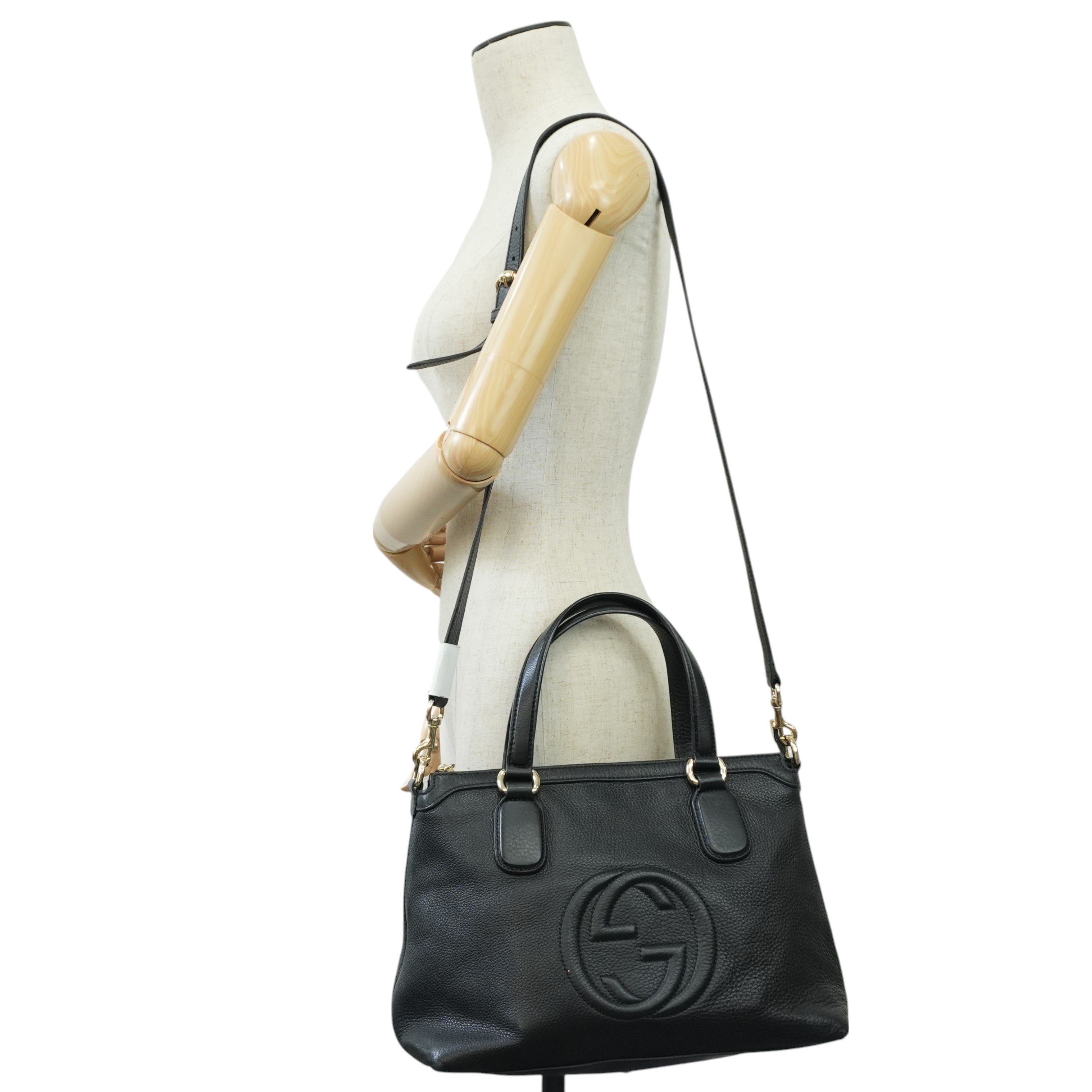 Gucci Soho Two Way Shoulder Bag Black Used