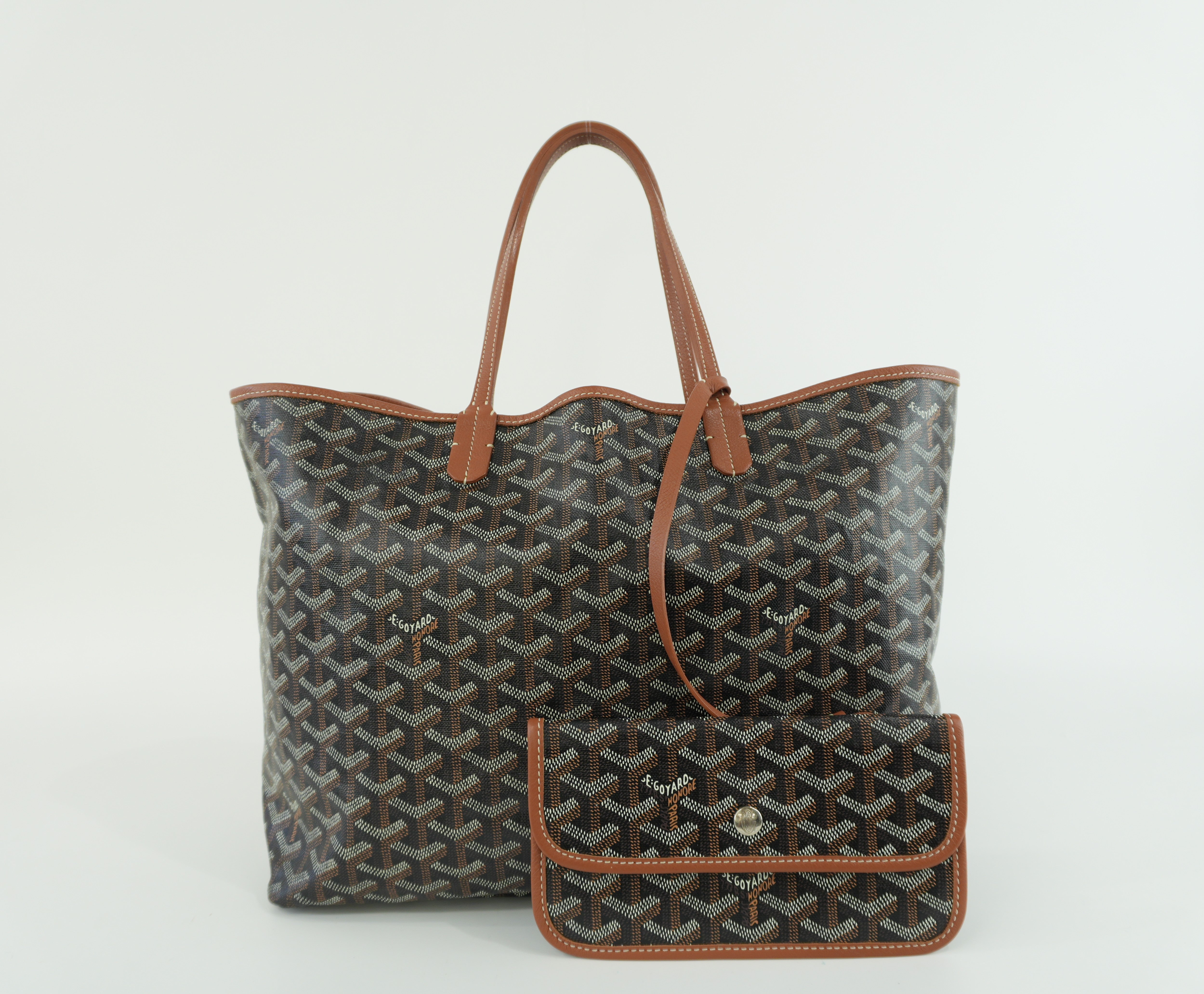 Goyard Saint Louis PM Black and Brown Canvas Used