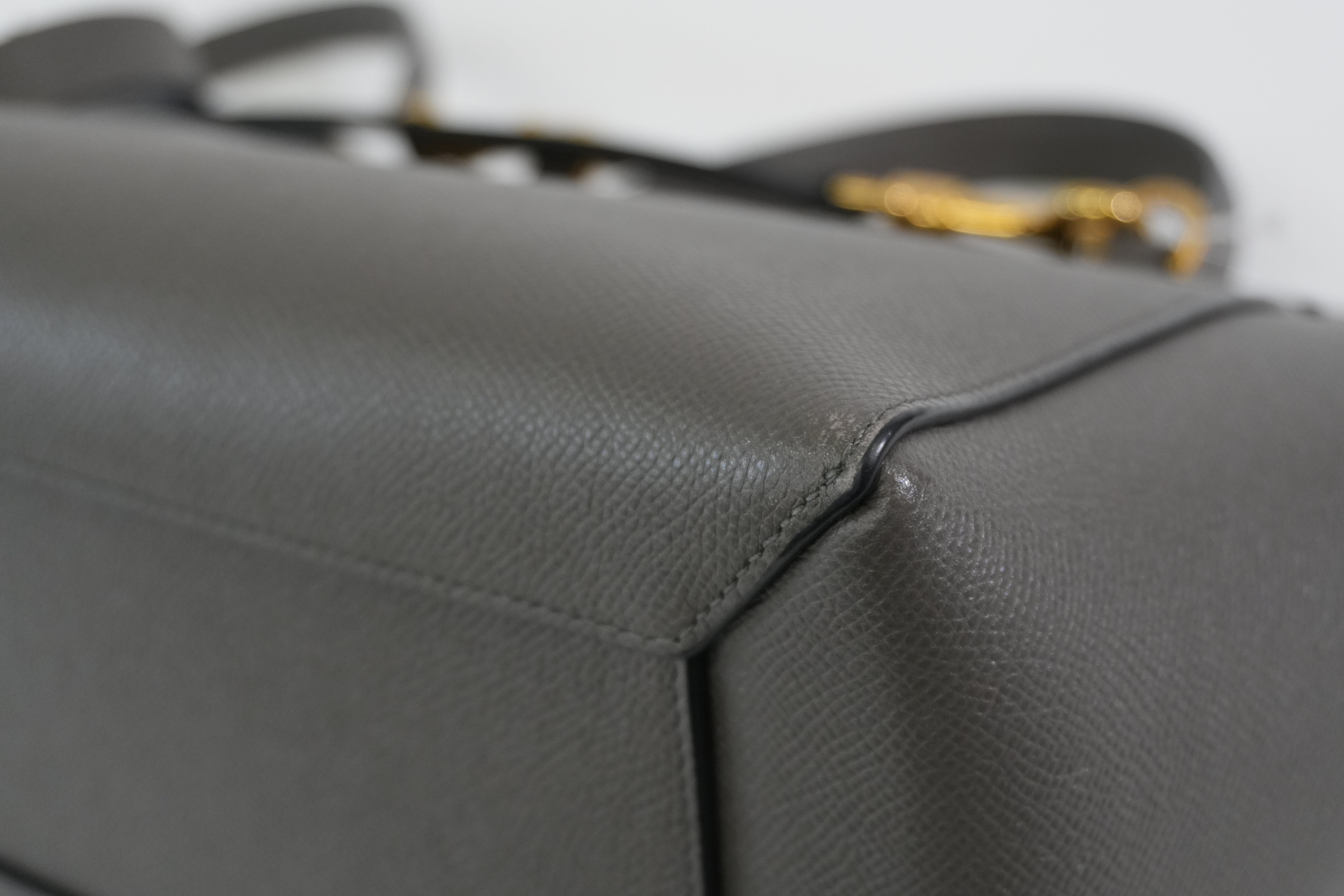 Pre-owned Celine Two Way Mini Belt Shoulder Bag Gray