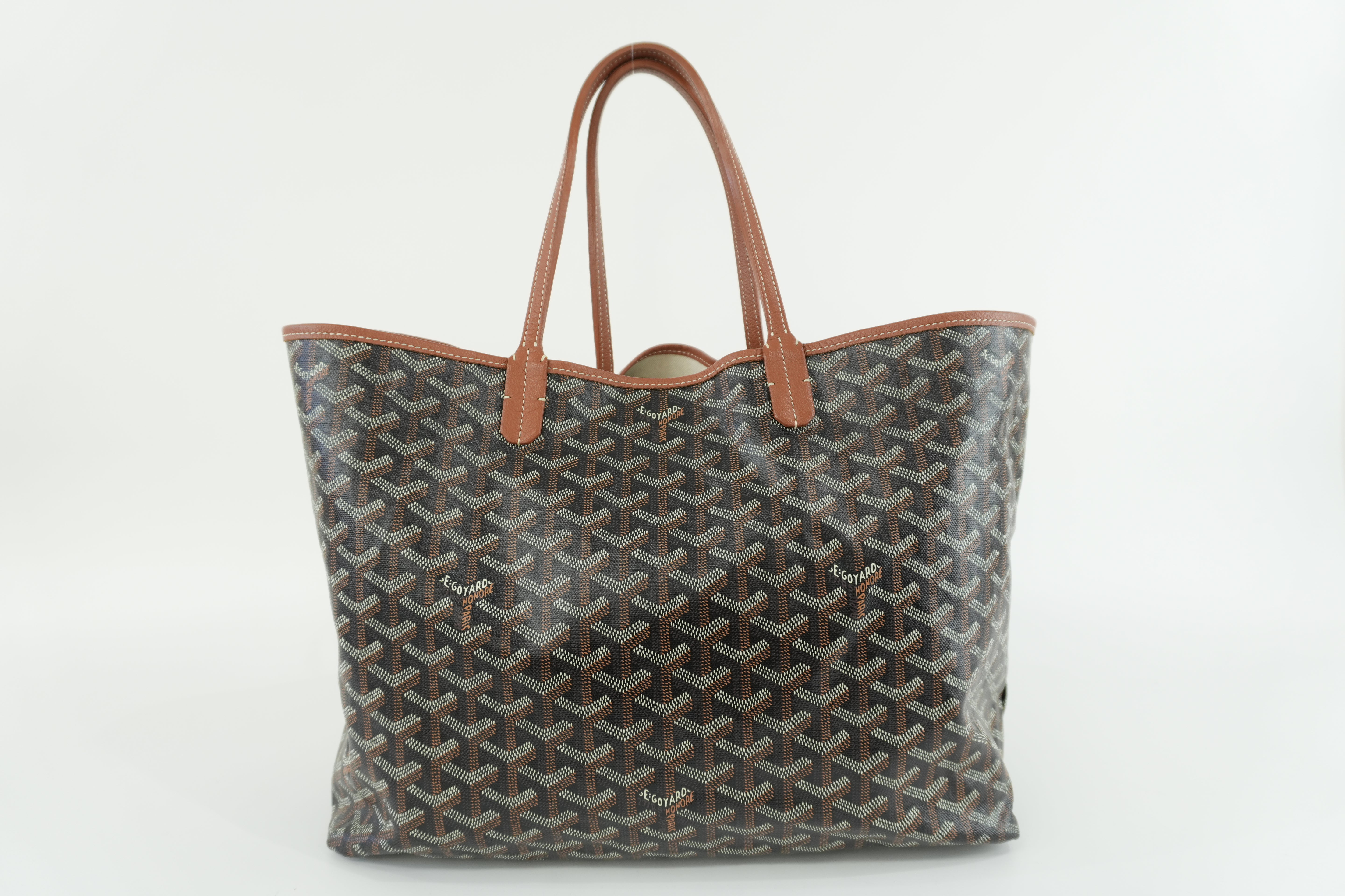 Goyard Saint Louis PM Black and Brown Canvas Used