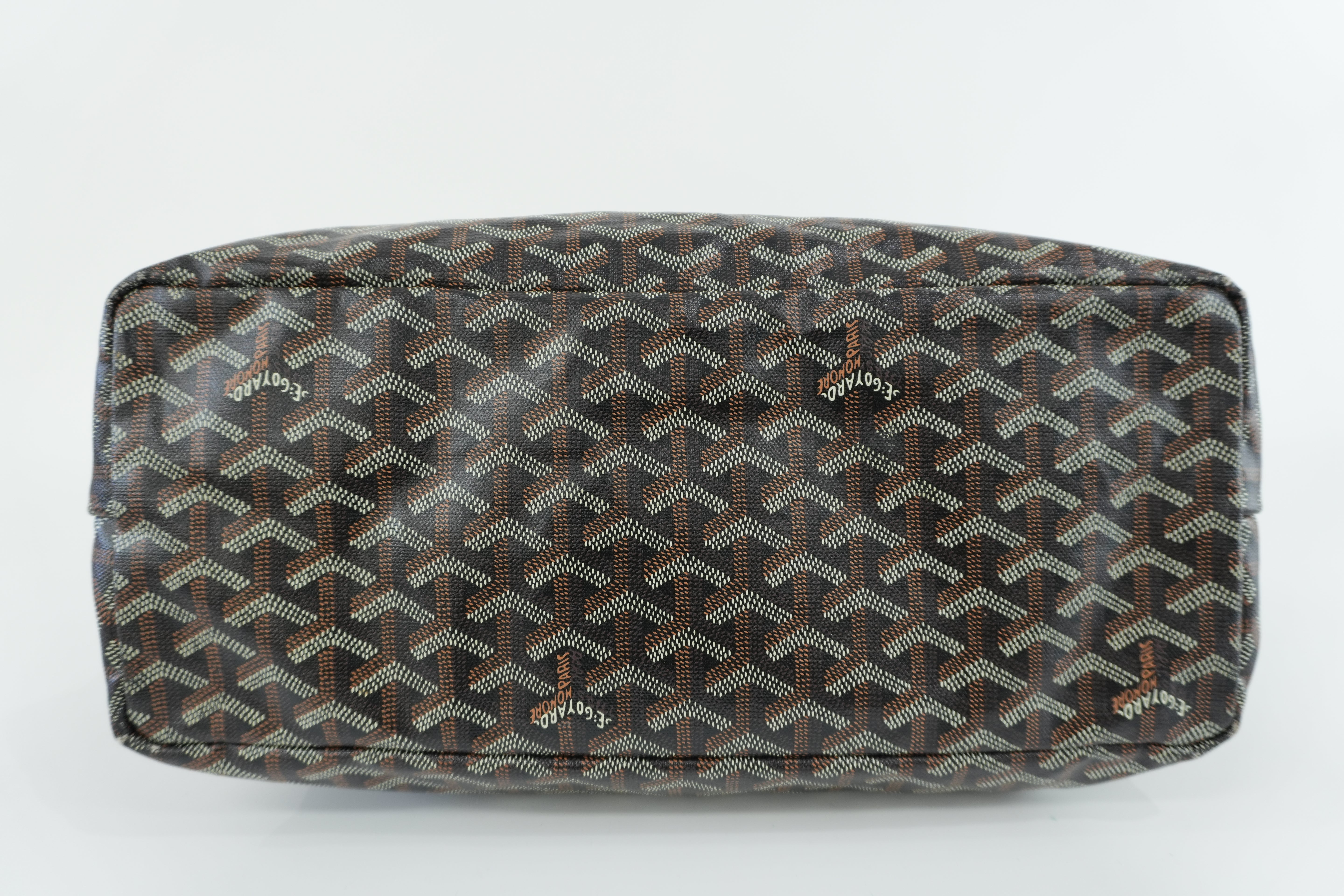 Goyard Saint Louis PM Black and Brown Canvas Used