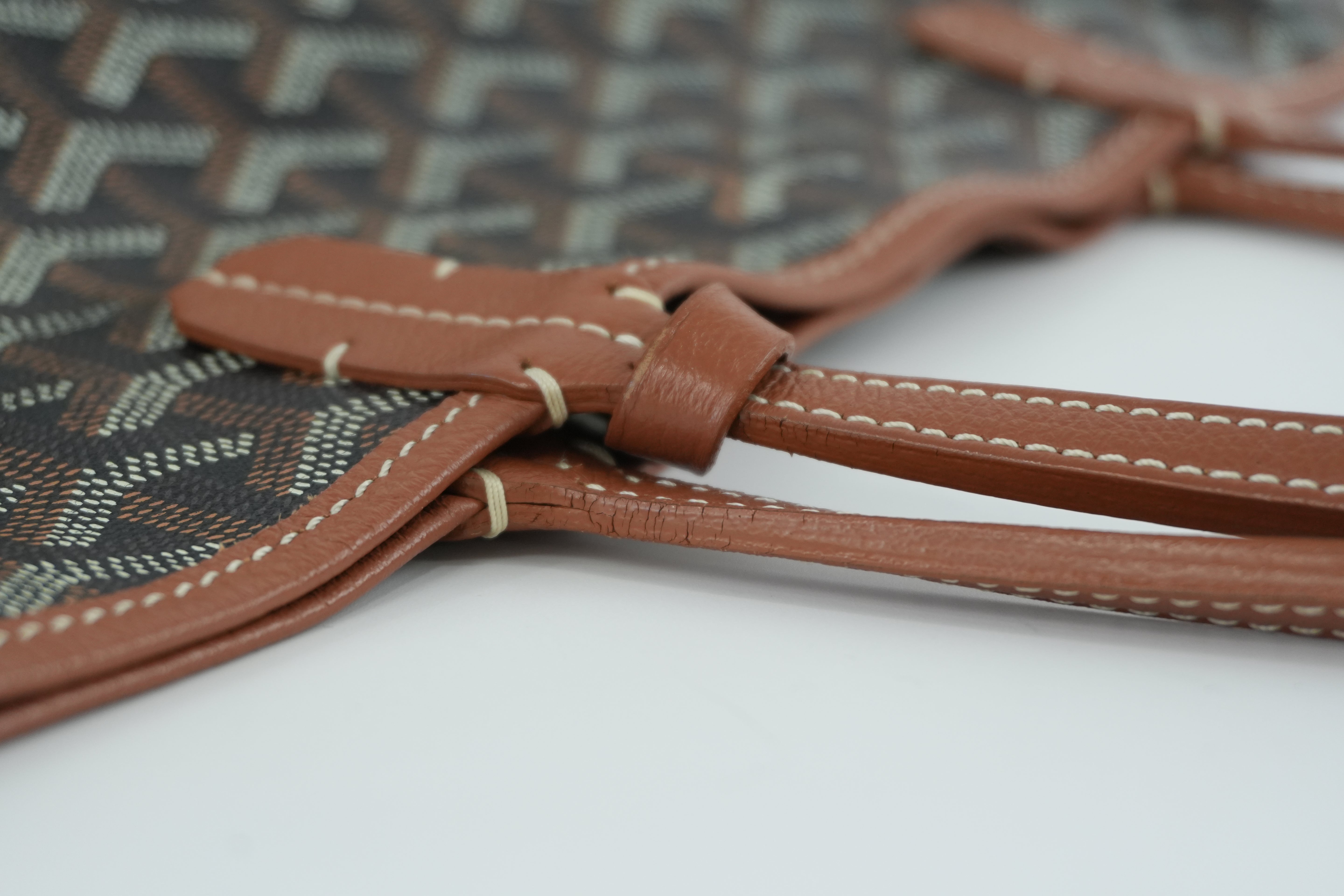 Goyard Saint Louis PM Black and Brown Canvas Used
