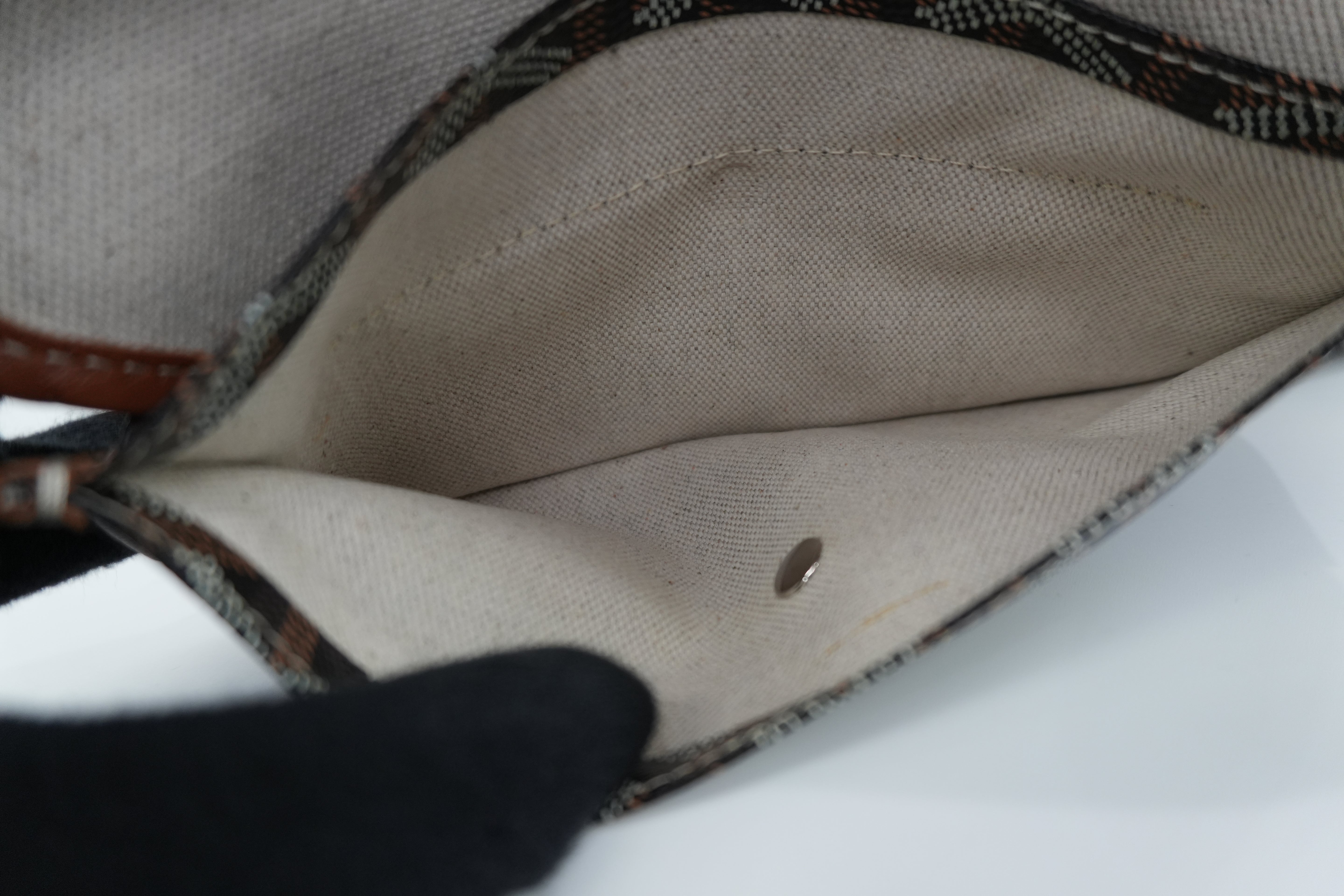 Goyard Saint Louis PM Black and Brown Canvas Used