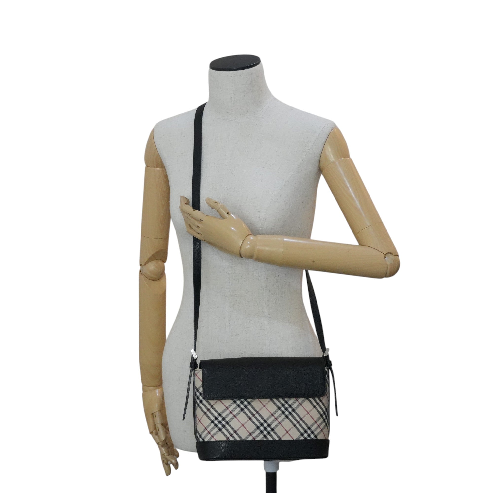 Pre-owned Burberry Nova Check Crossbody Bag Beige