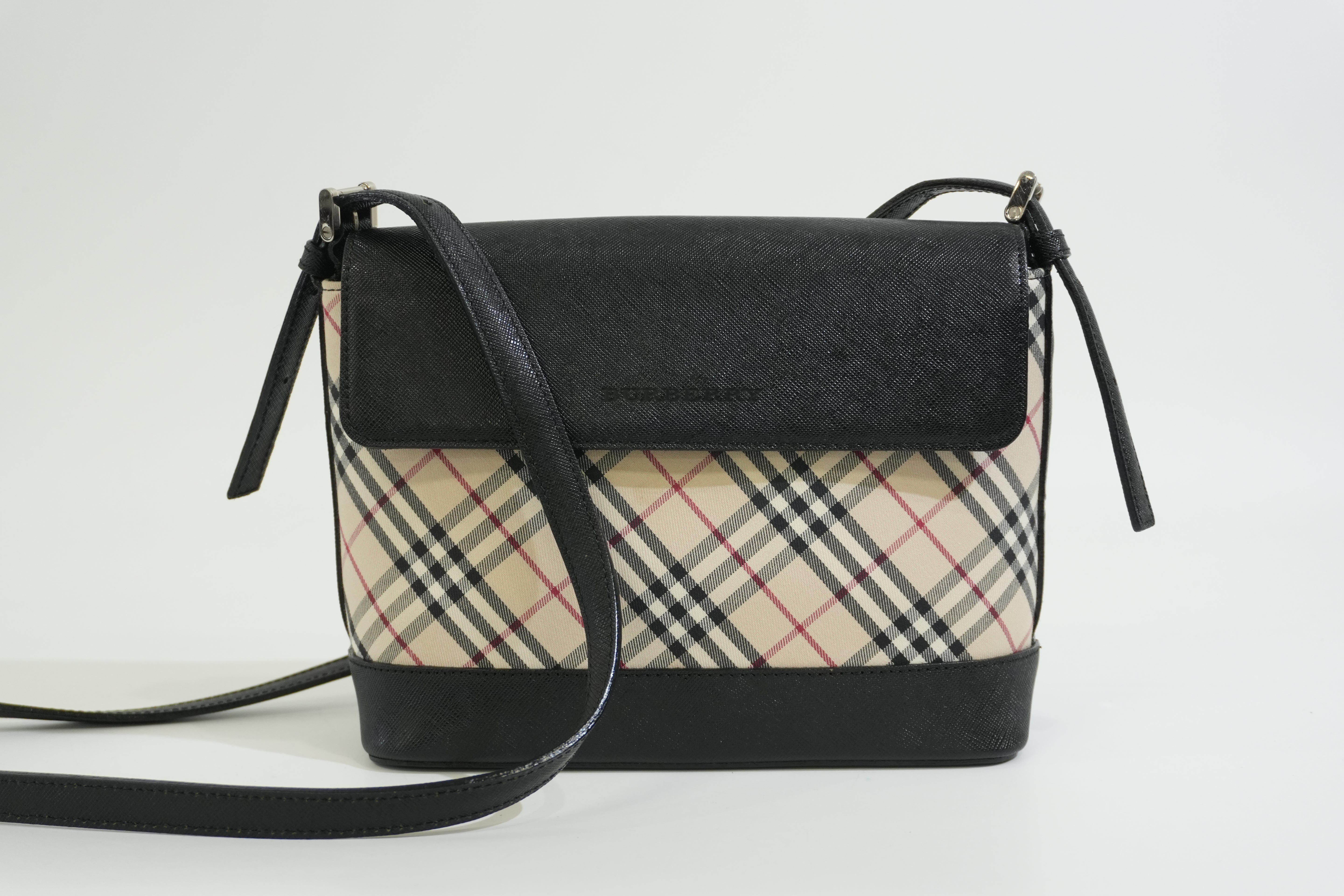 Pre-owned Burberry Nova Check Crossbody Bag Beige
