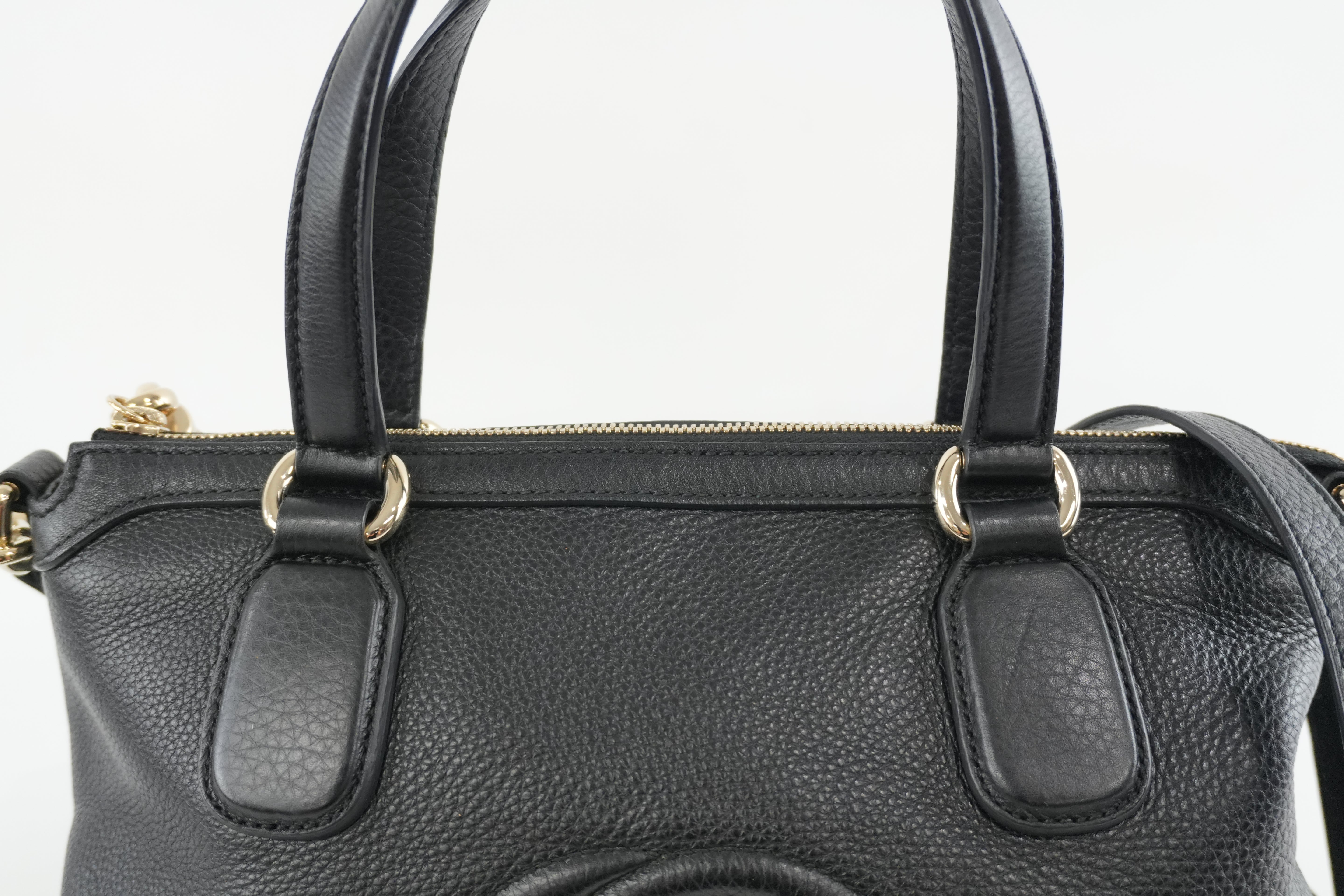 Gucci Soho Two Way Shoulder Bag Black Used