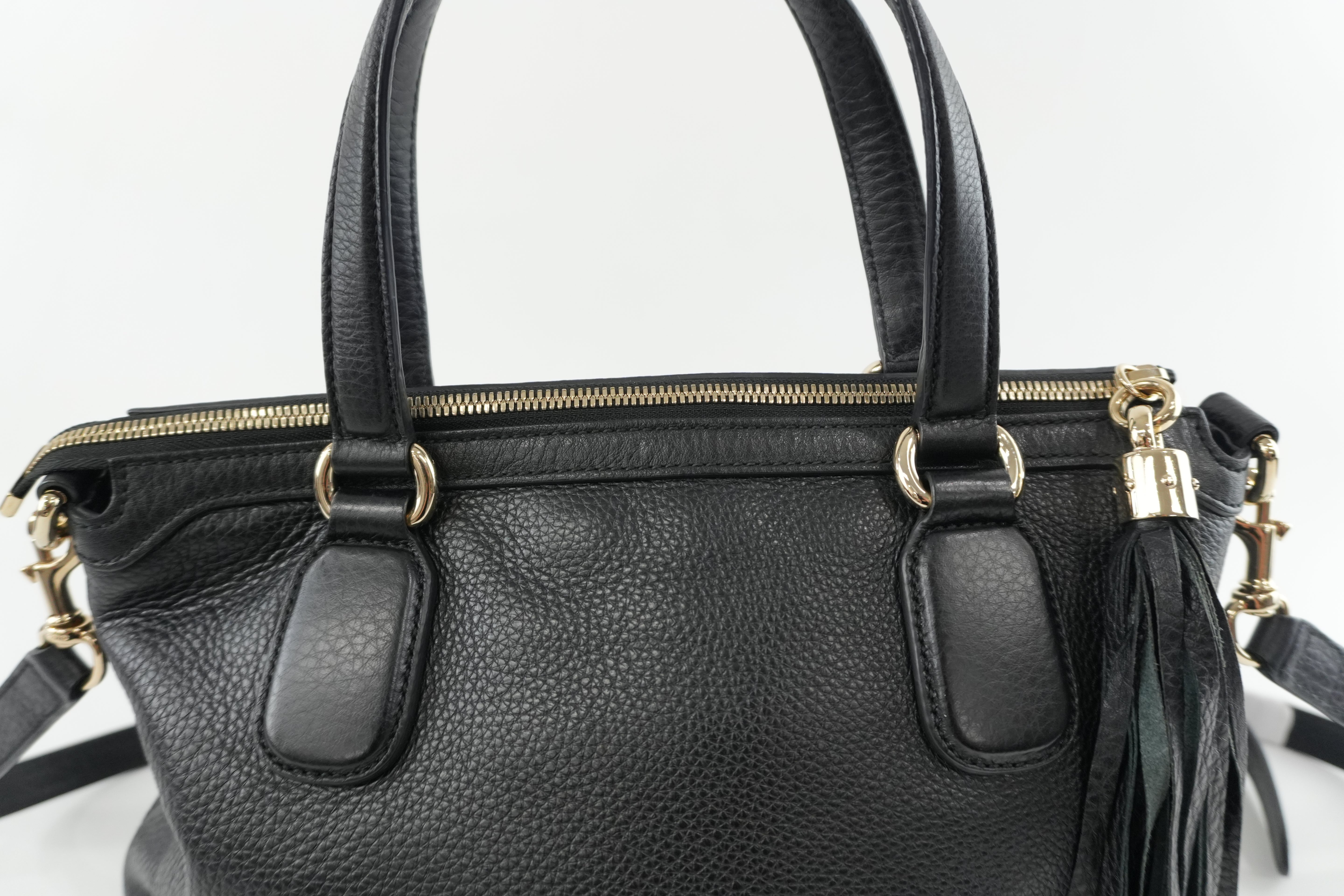 Gucci Soho Two Way Shoulder Bag Black Used