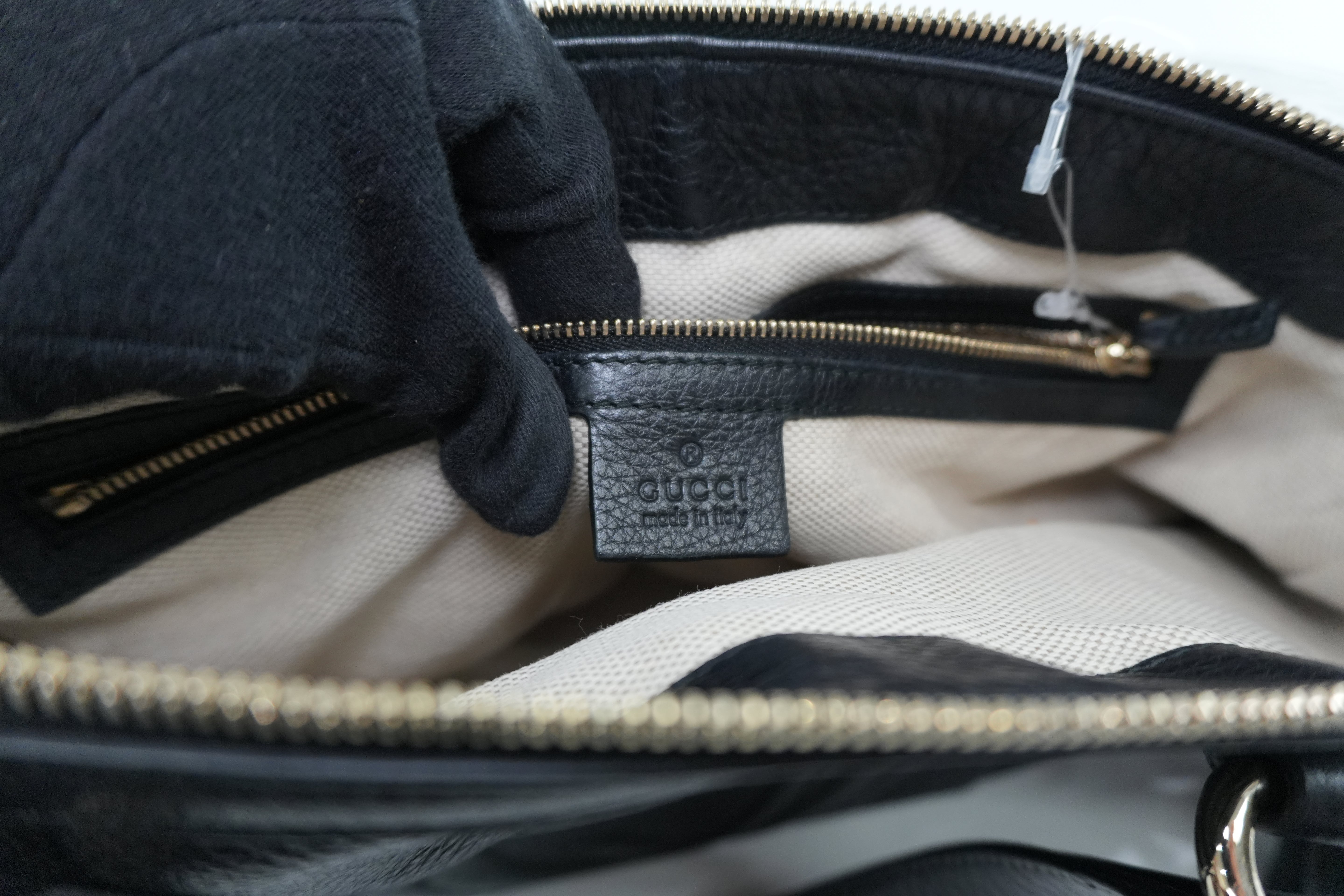 Gucci Soho Two Way Shoulder Bag Black Used