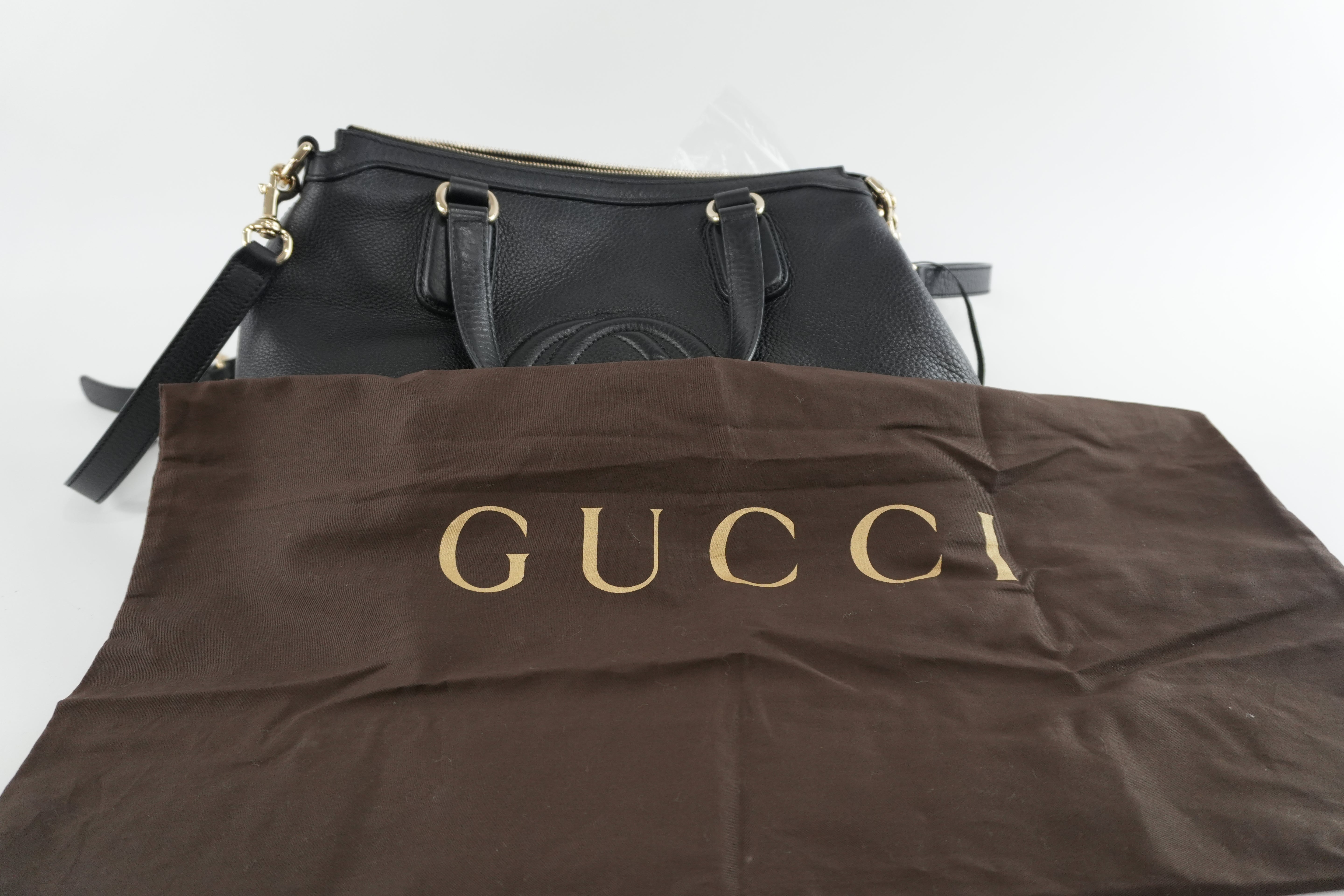 Gucci Soho Two Way Shoulder Bag Black Used