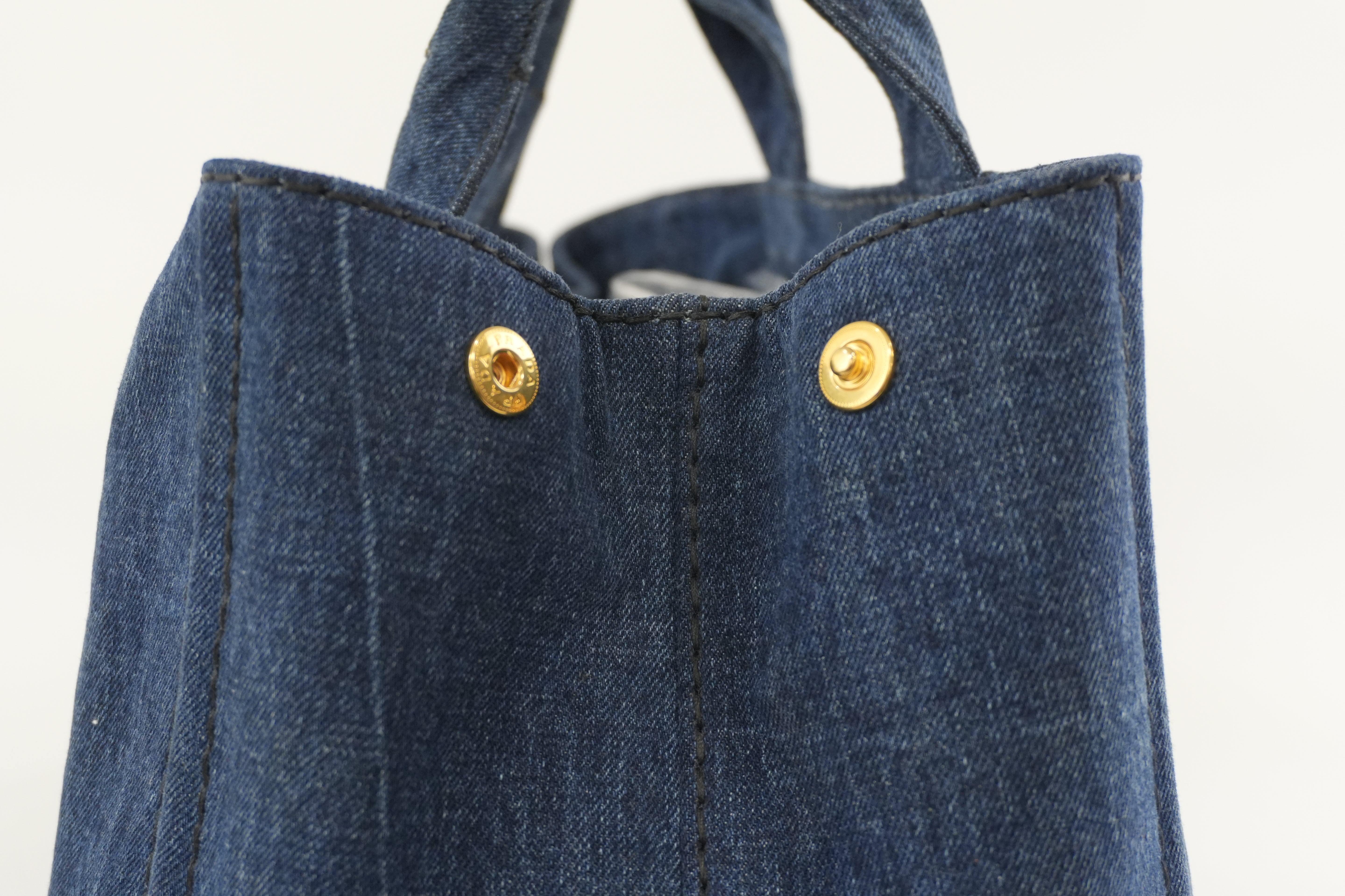 Prada Canvas Canapa Handbag Denim Used
