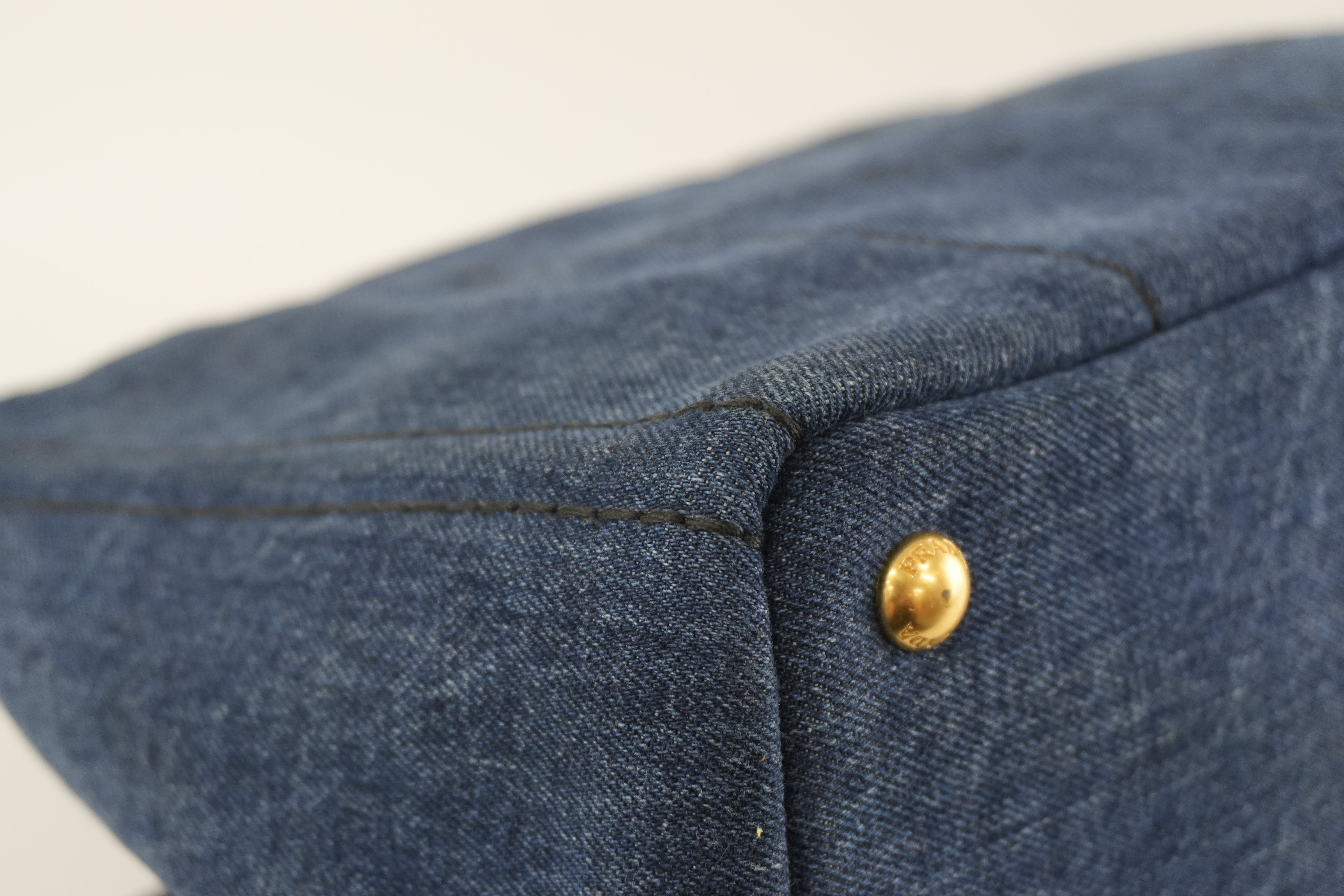 Prada Canvas Canapa Handbag Denim Used