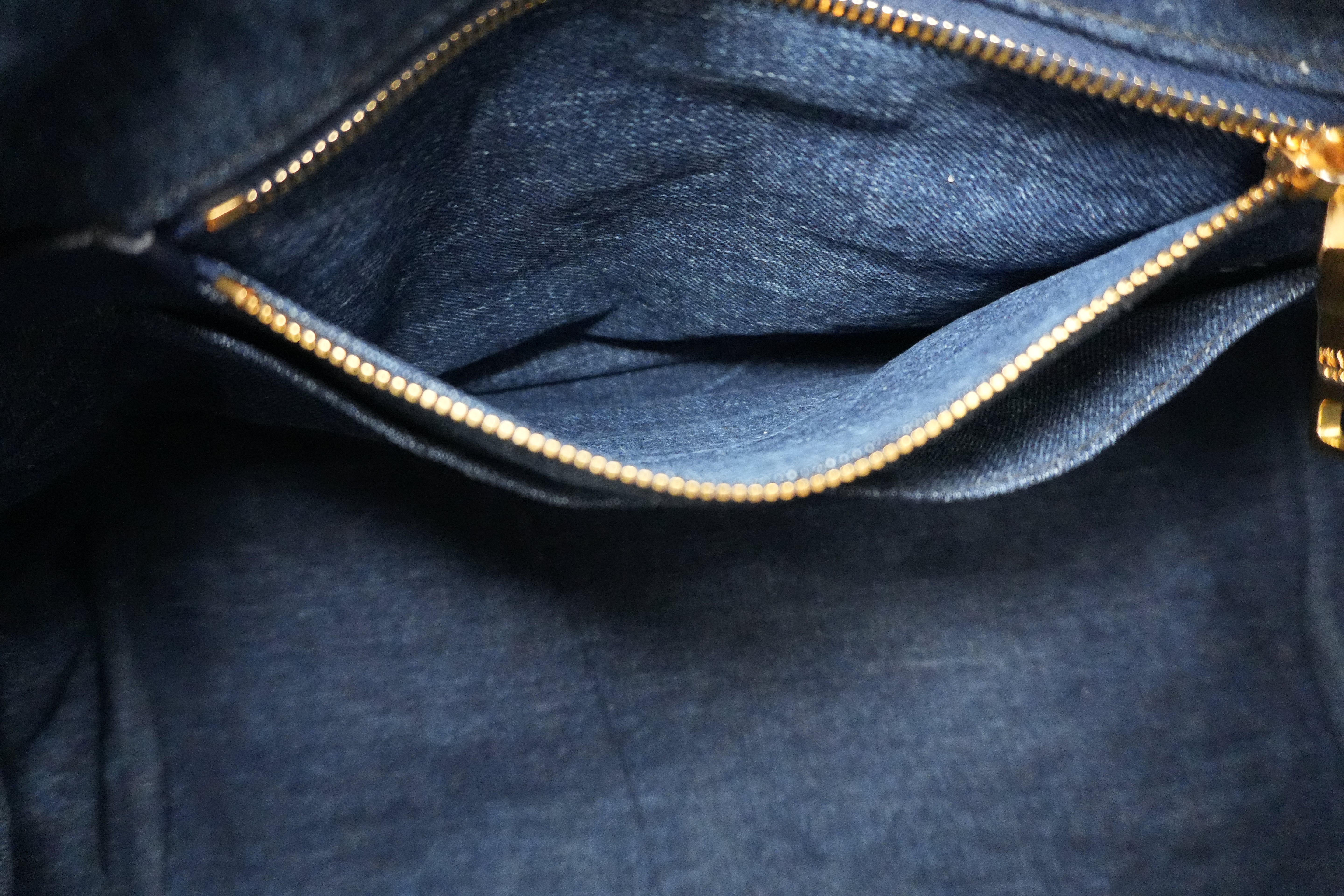 Prada Canvas Canapa Handbag Denim Used