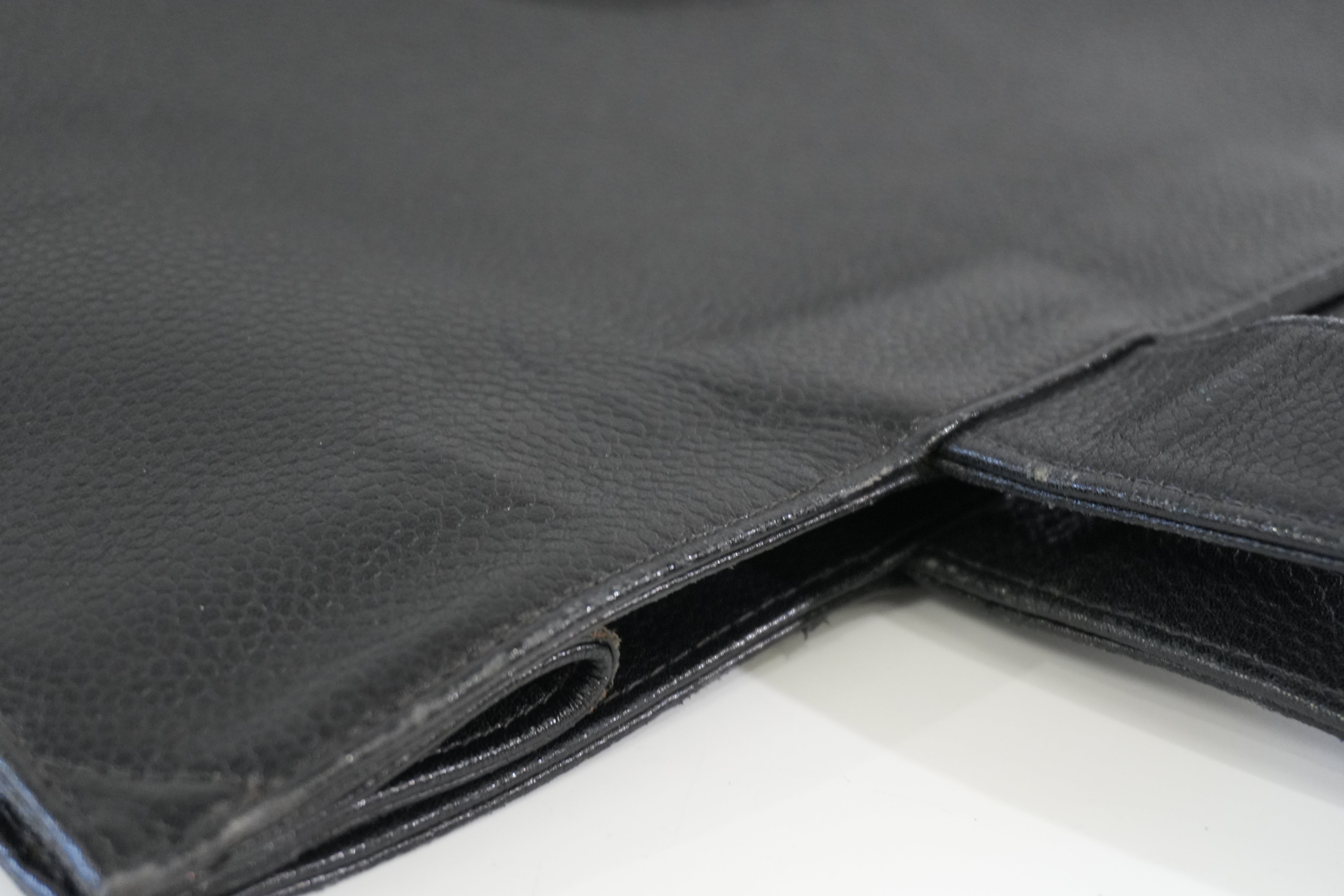 Pre-owned Chanel Caviar Skin Leather Tote Bag Black