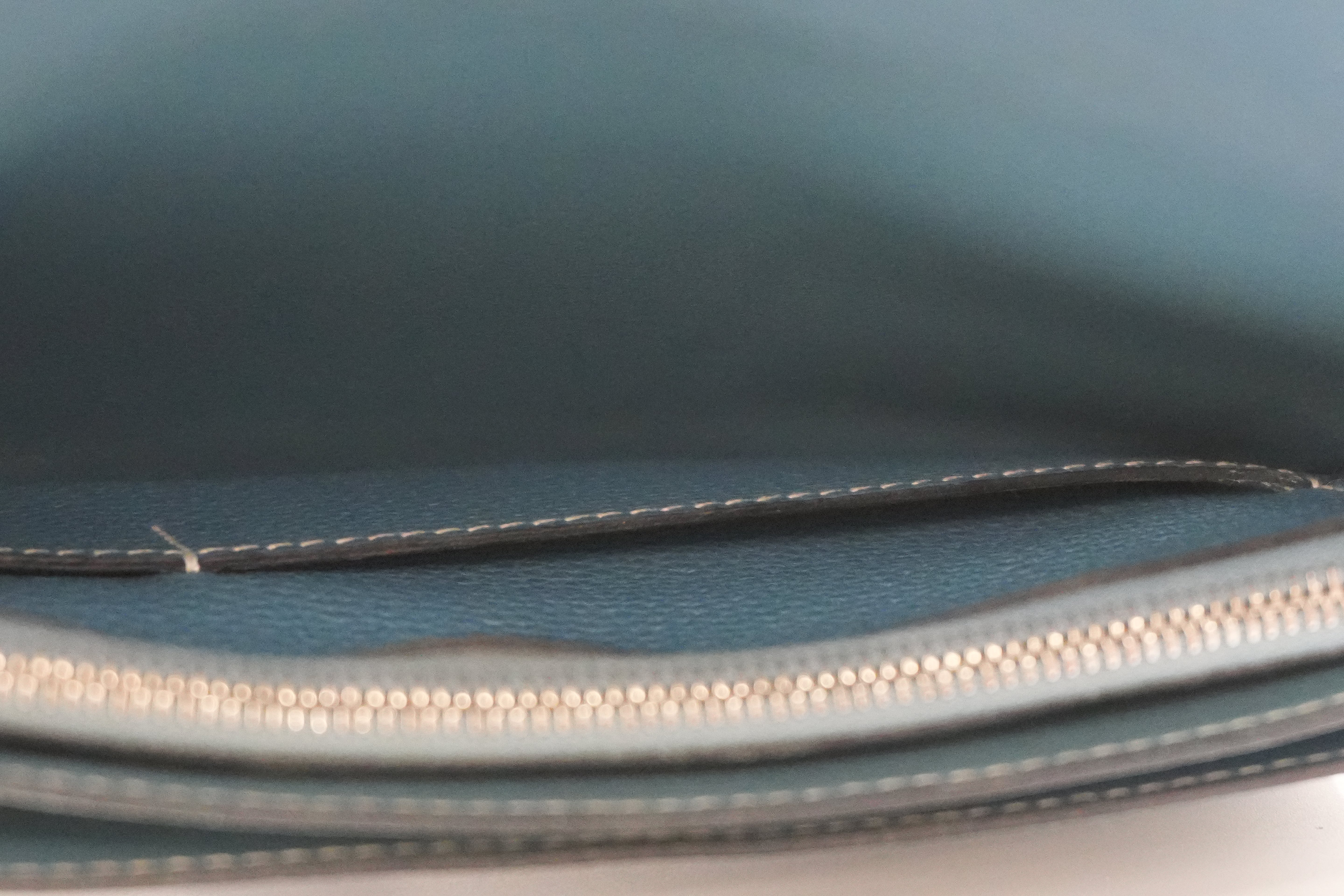 Pre-owned Hermes Dogon Long Wallet Blue