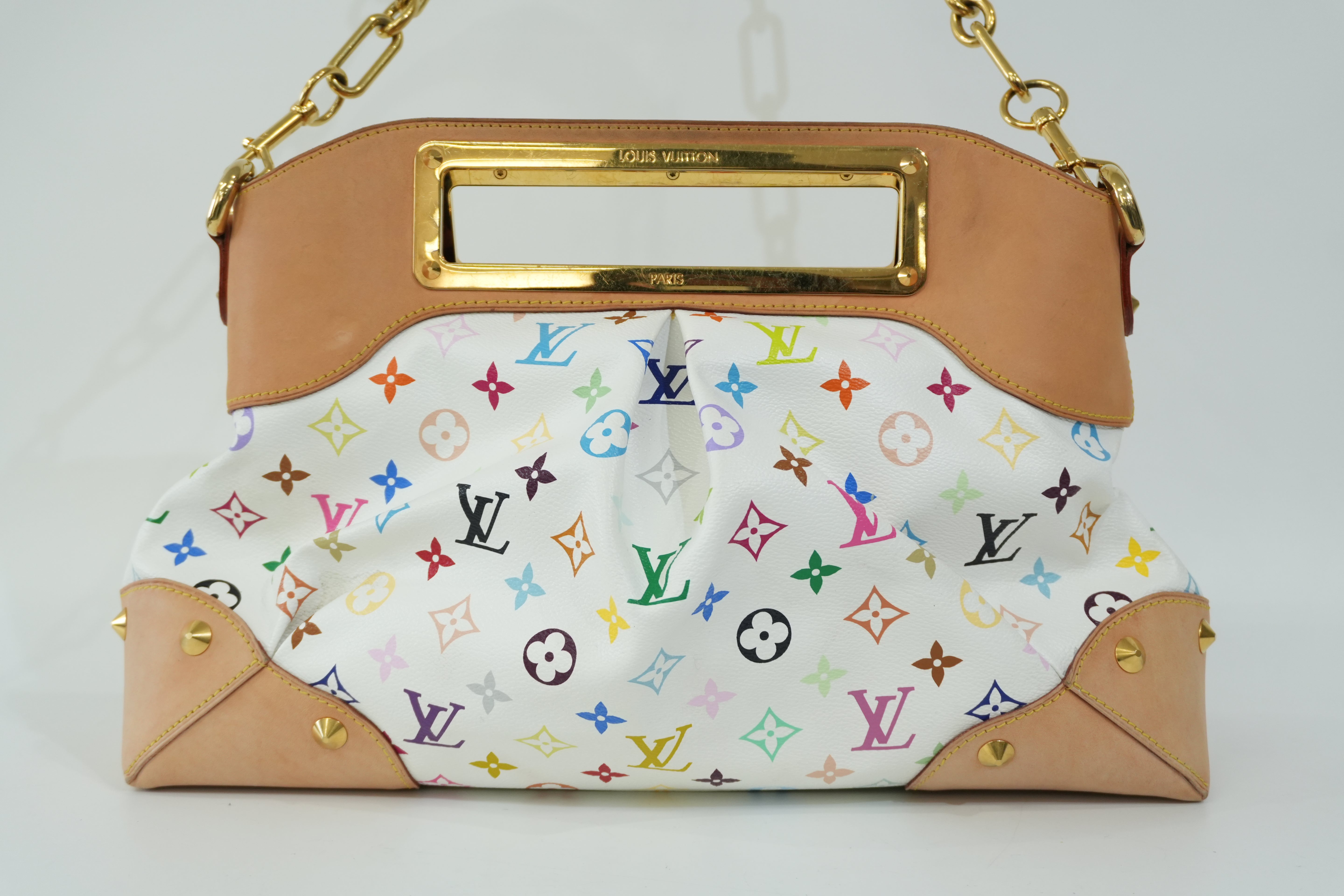 Pre-Owned Louis Vuitton Multicolor Judy Tote Bag White