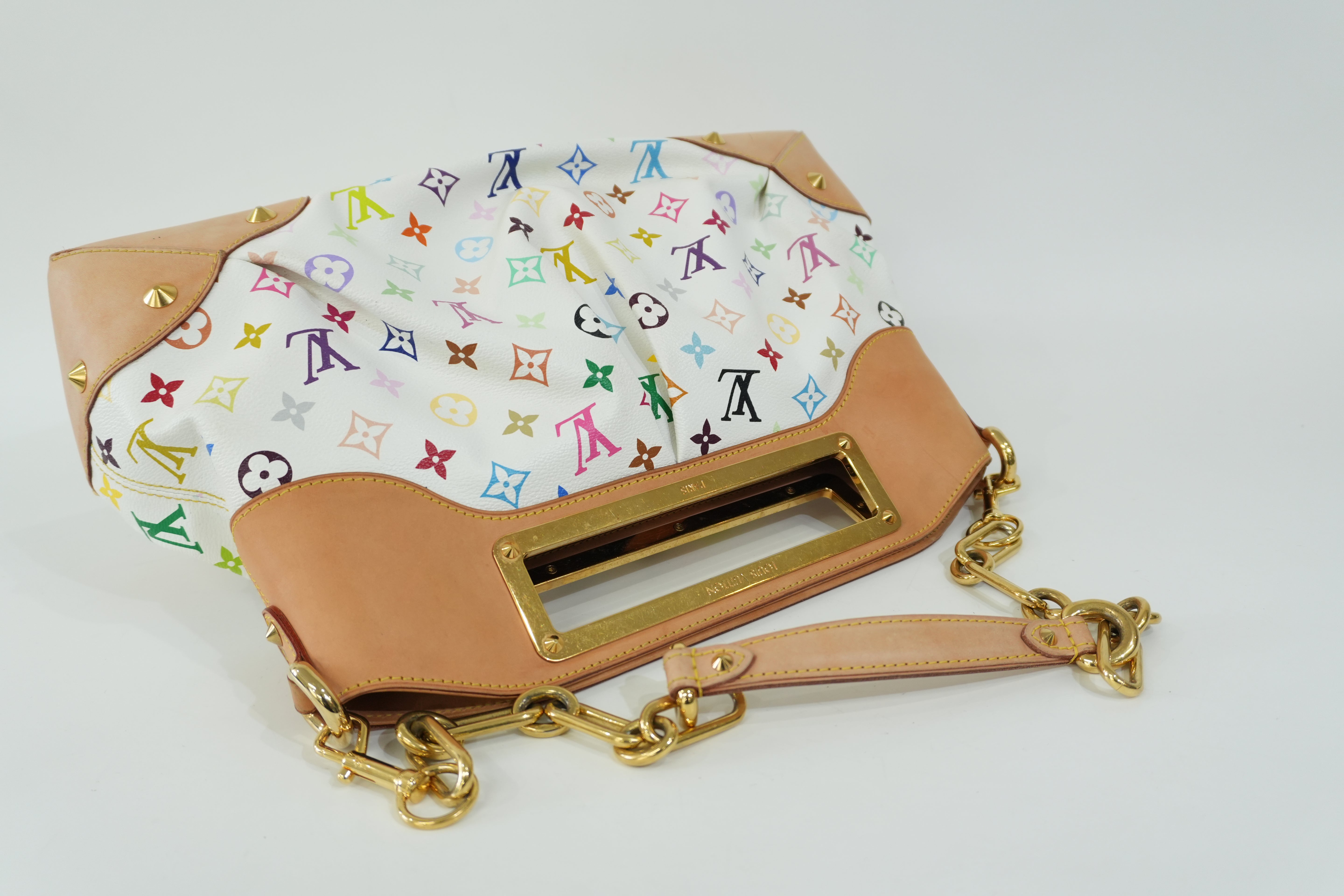 Pre-Owned Louis Vuitton Multicolor Judy Tote Bag White